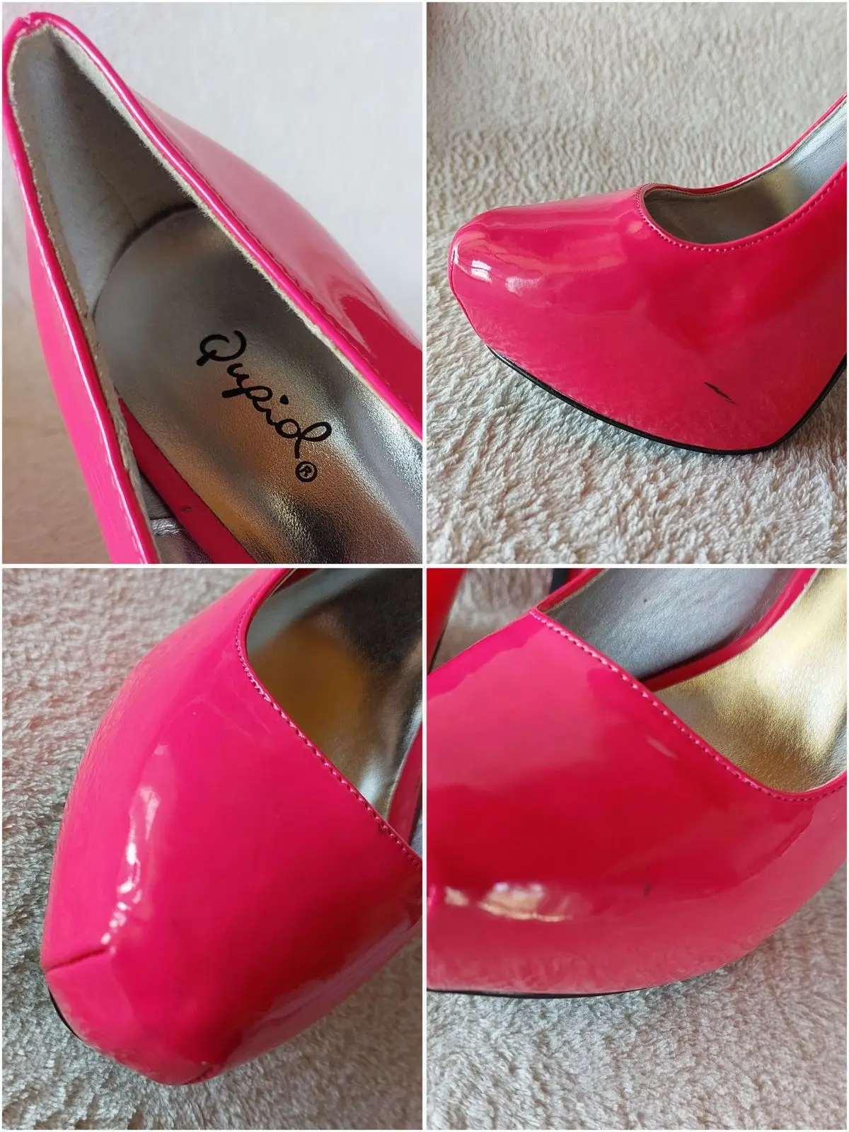 Pink Patent Platform High Heels