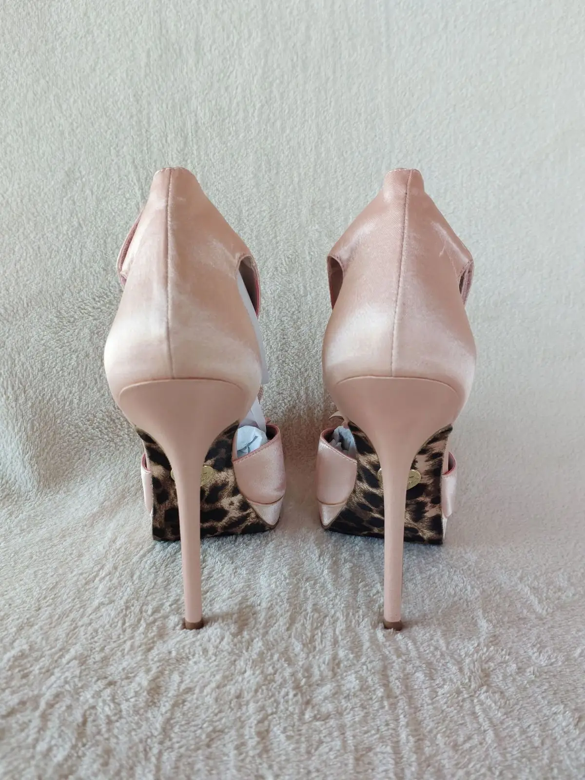 Betsey Johnson Pink Peep Toe Heeled Sandals with Floral Detail Size 7