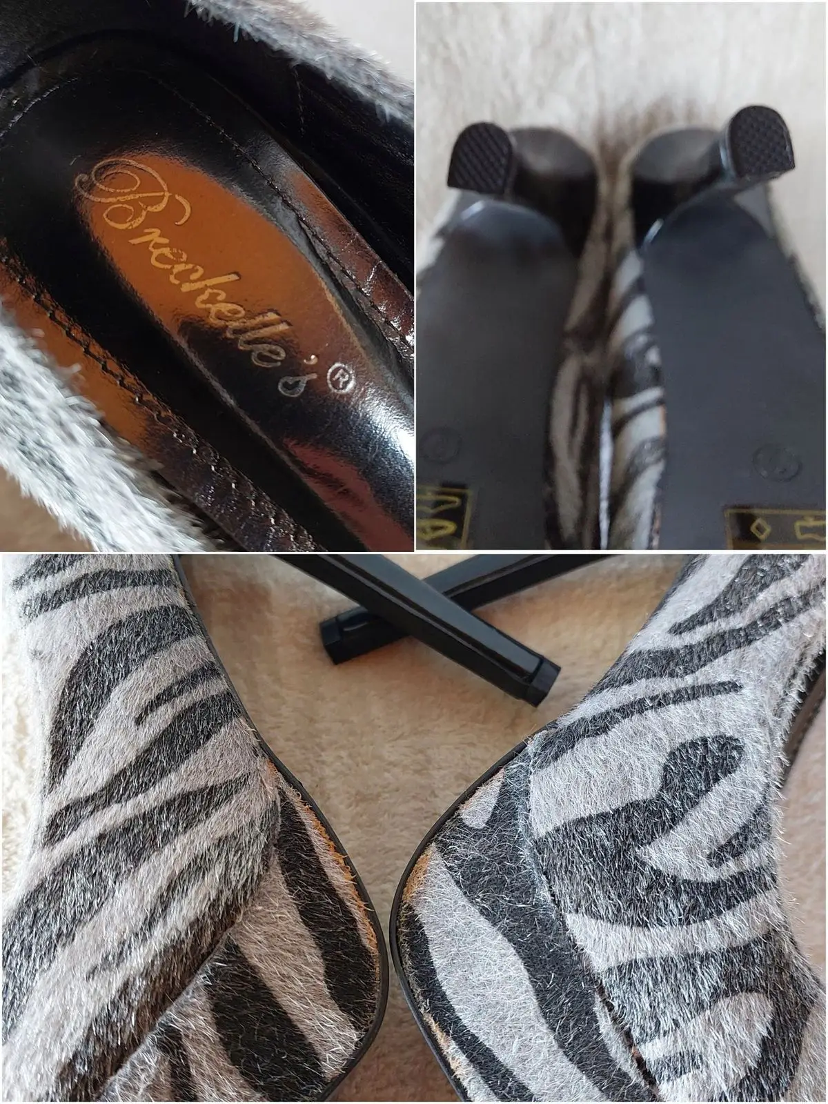 Breckelle's Zebra Print Faux Hair Platform Heels Stiletto Pumps (Nikki-05) | Size 7