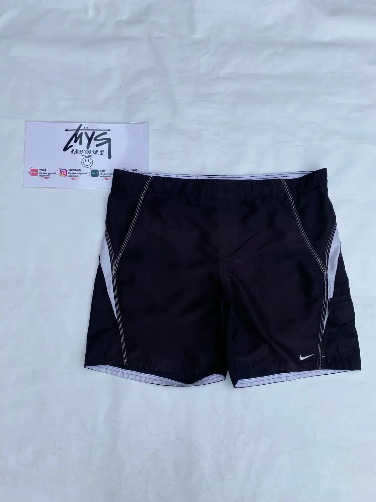 Nike Black and White Boardshorts