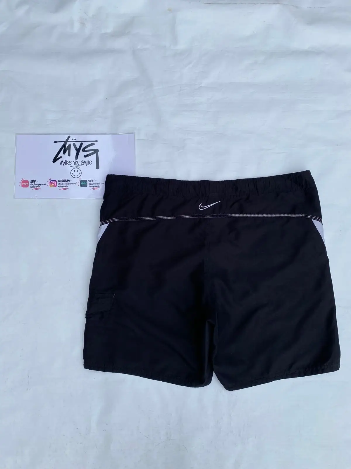 Nike Black and White Boardshorts