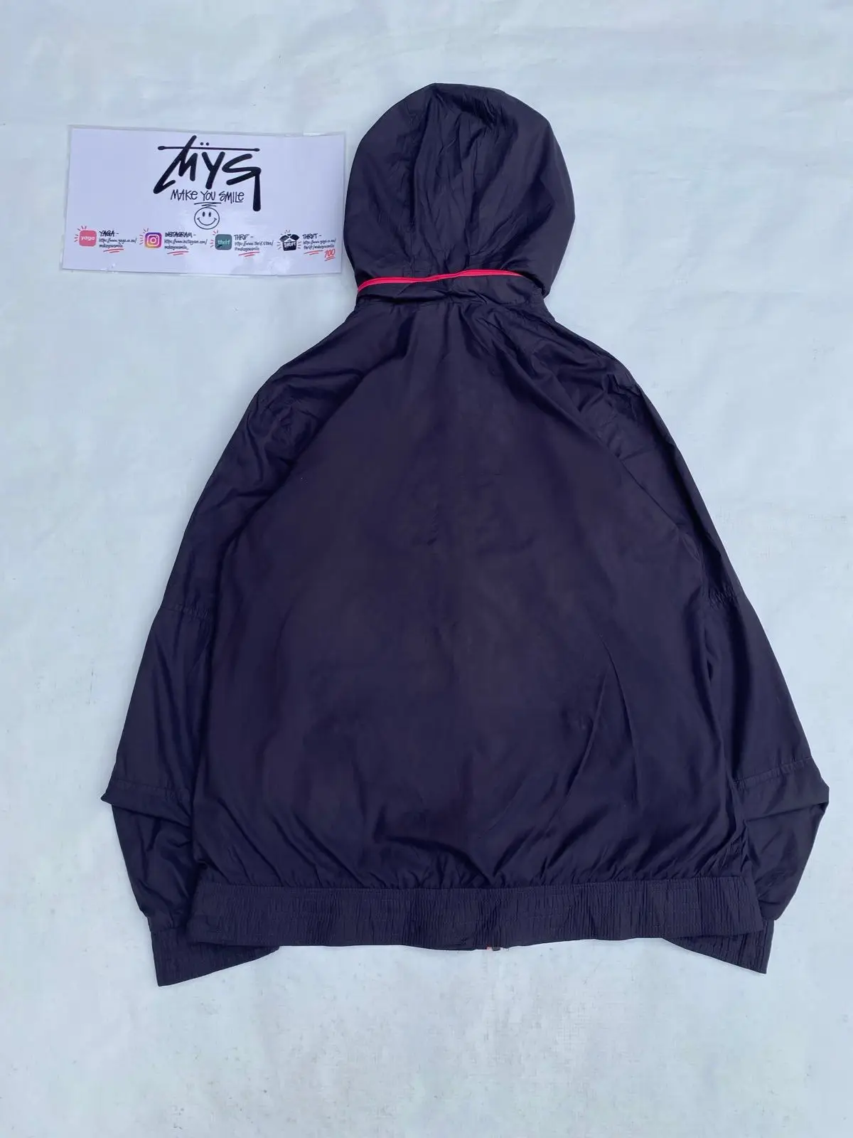 Nike Hooded Windbreaker Jacket Navy Purple Pink