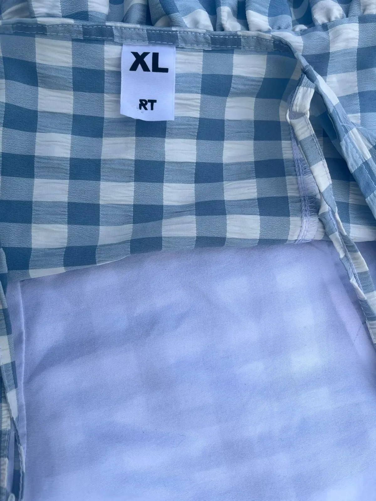 Mr Price Blue Gingham Babydoll Cami Top XL