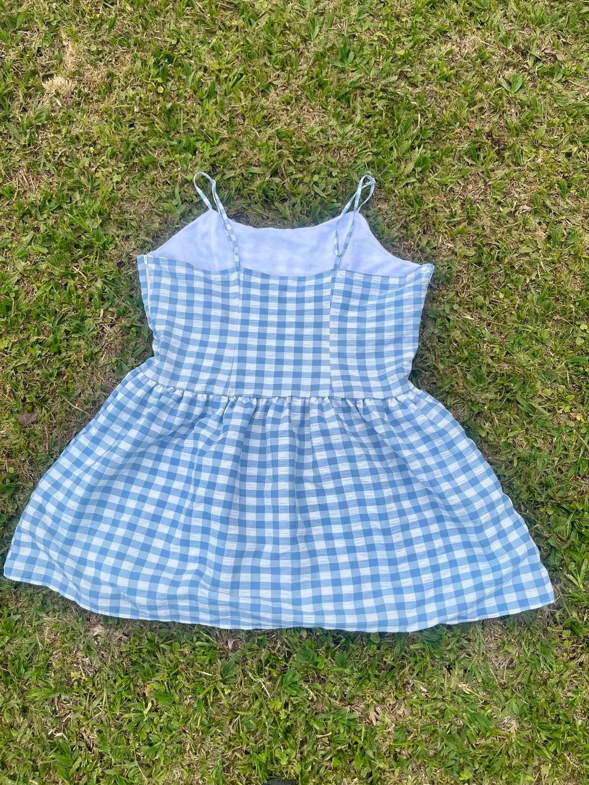 Mr Price Blue Gingham Babydoll Cami Top XL