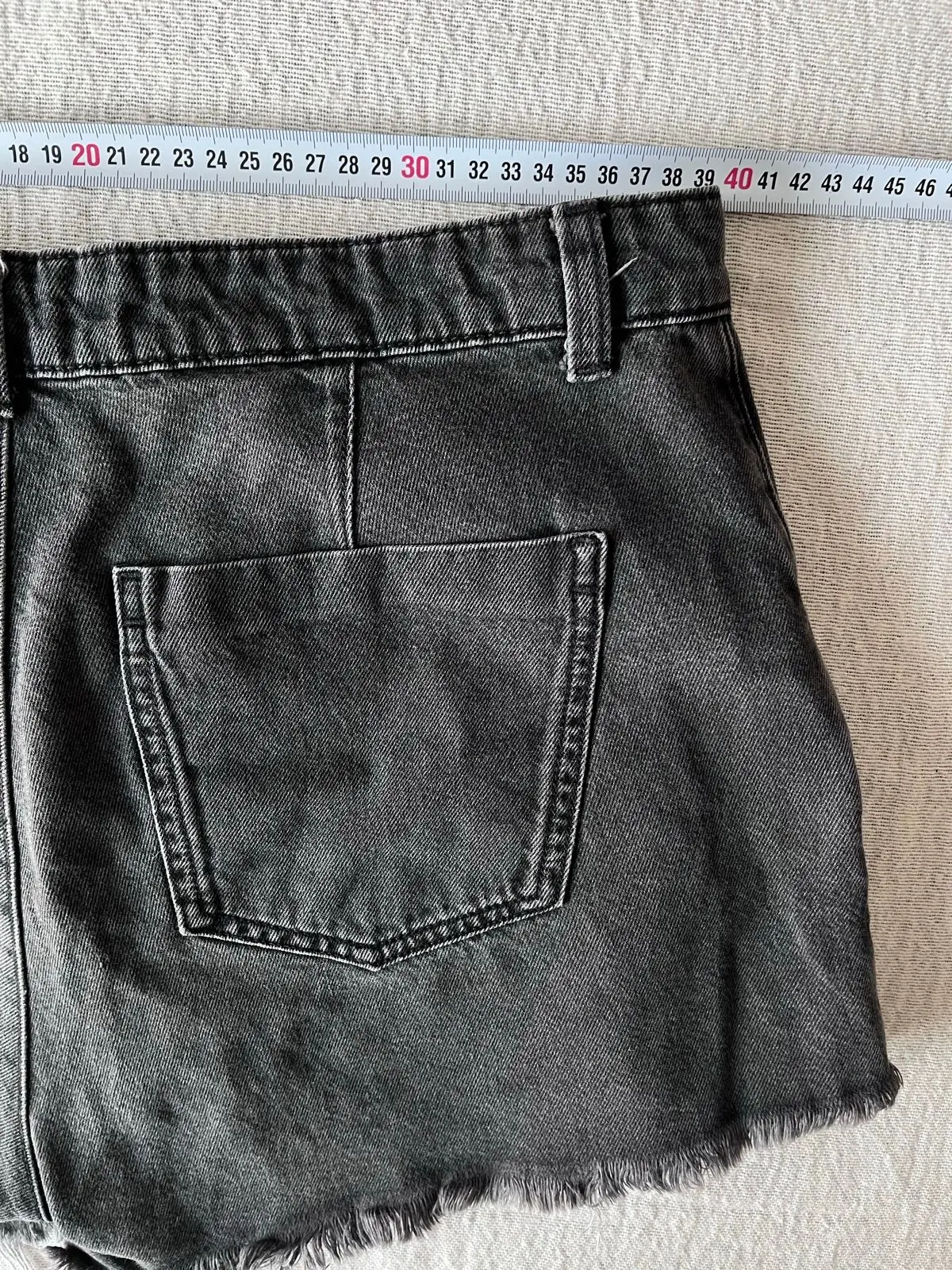 Zara Washed Black Denim Skort