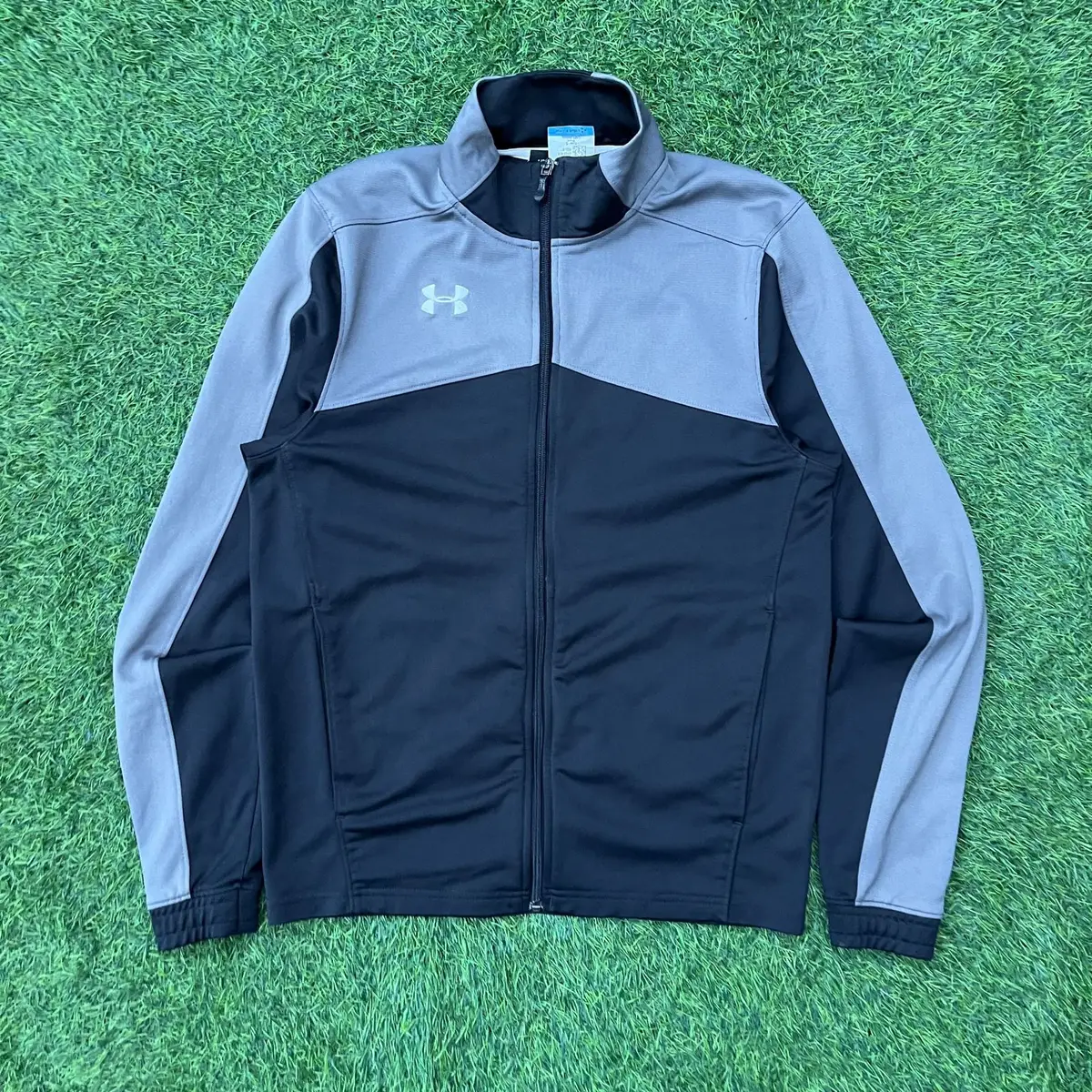 Under Armour Colorblock Full-Zip Track Jacket Grey Black S
