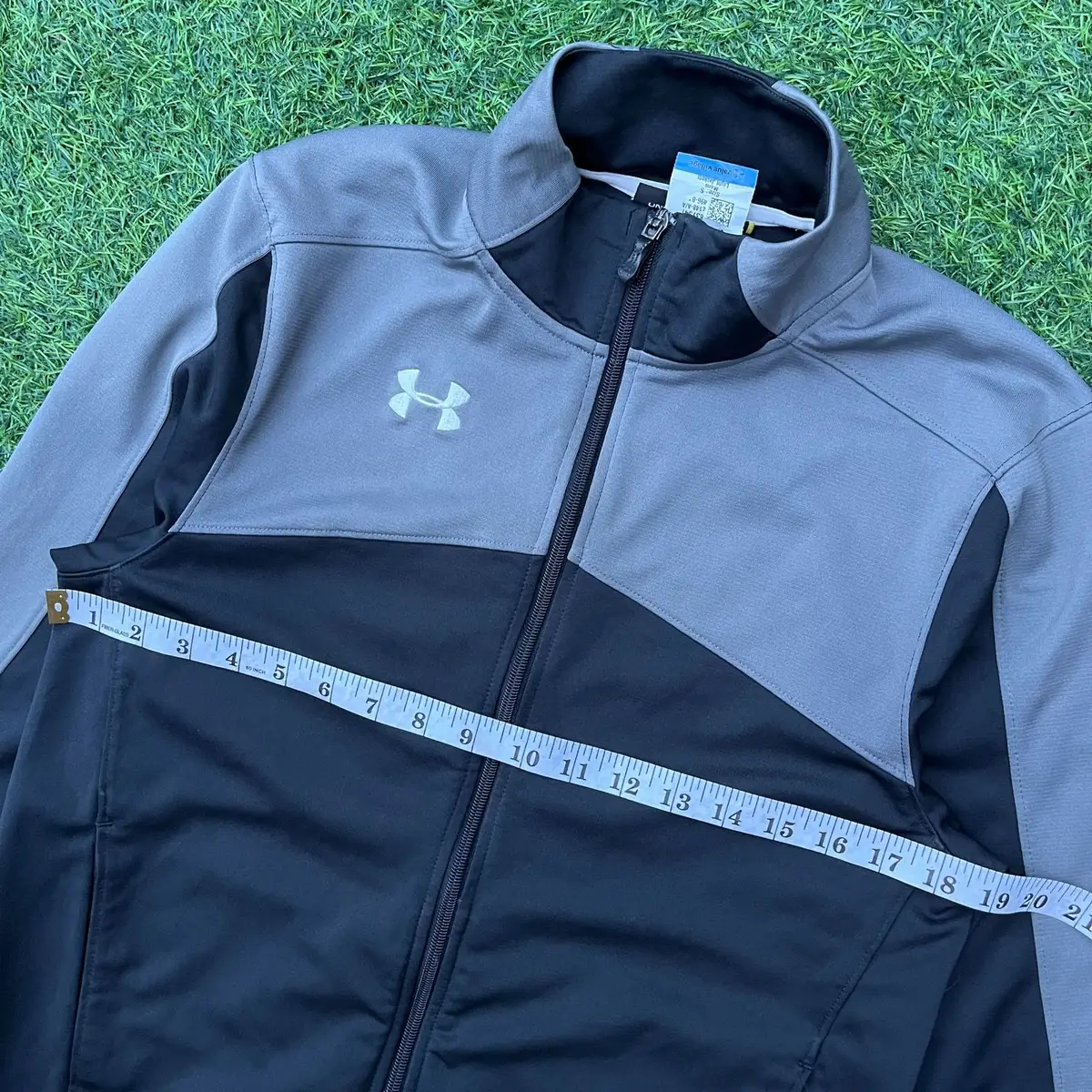 Under Armour Colorblock Full-Zip Track Jacket Grey Black S