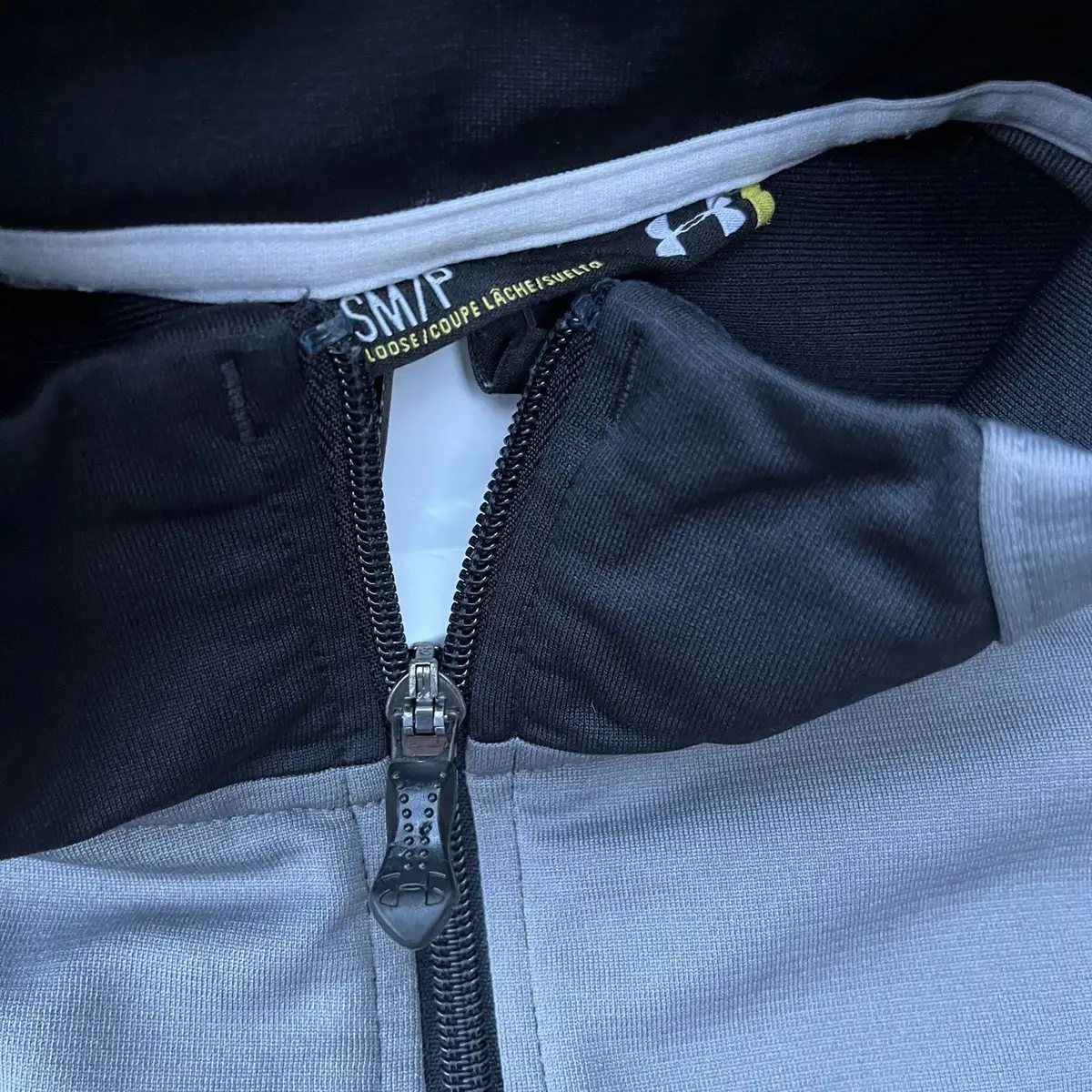 Under Armour Colorblock Full-Zip Track Jacket Grey Black S