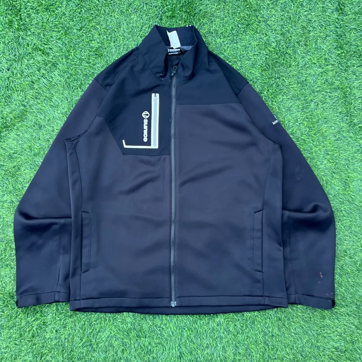 Sunice Black Softshell Fleece Golf Jacket