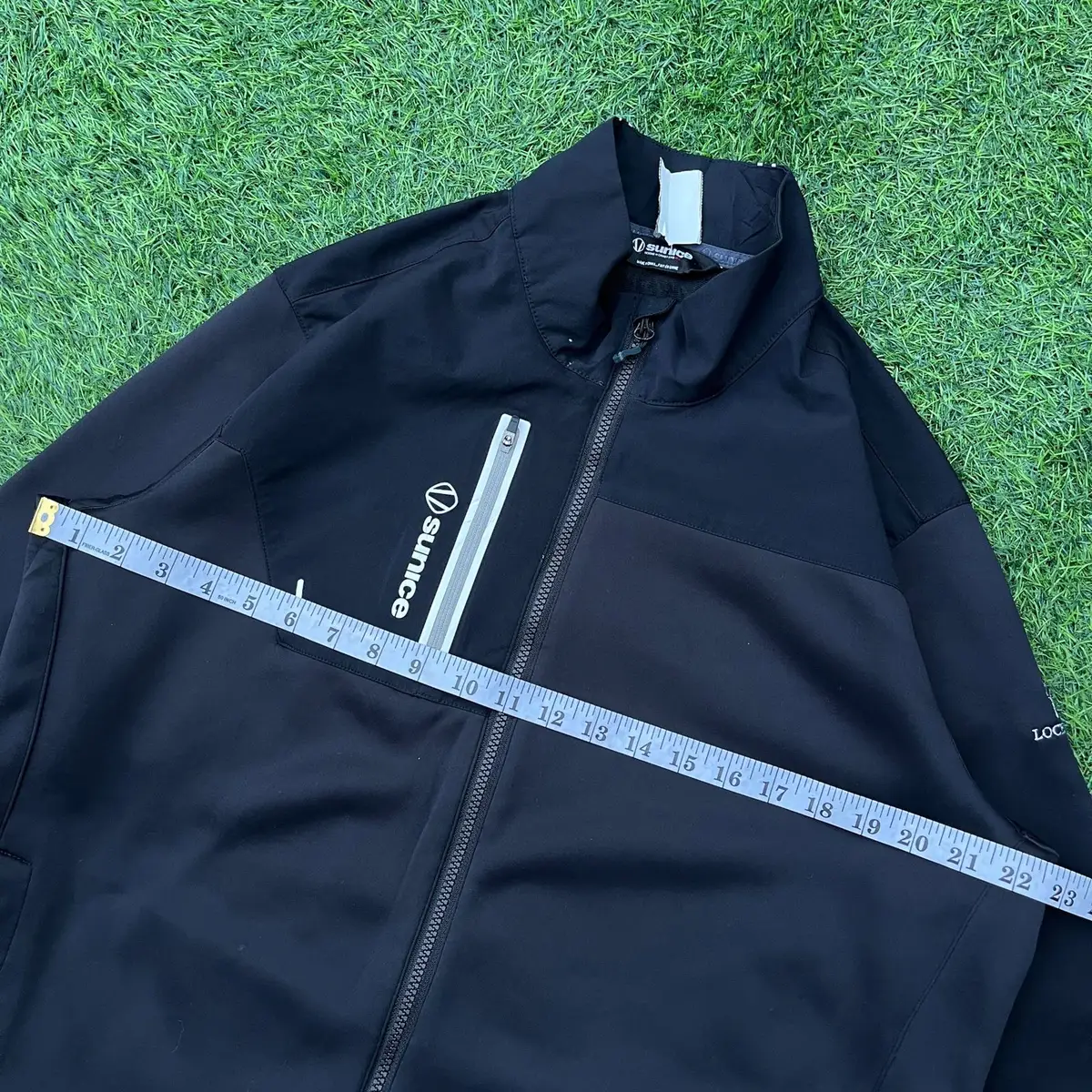 Sunice Black Softshell Fleece Golf Jacket