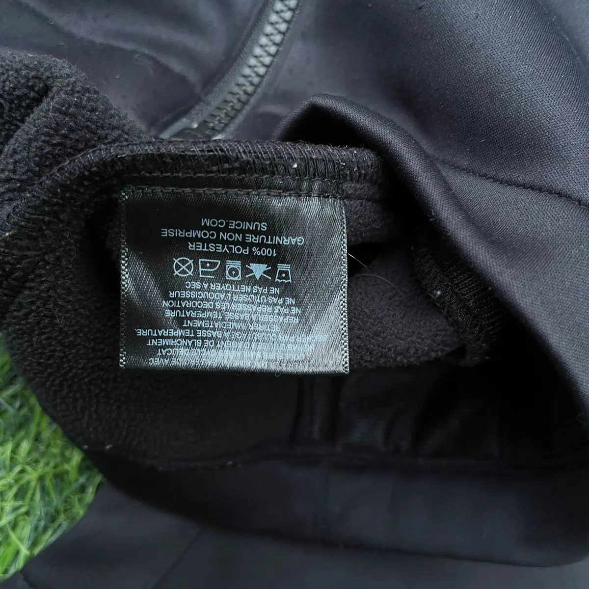 Sunice Black Softshell Fleece Golf Jacket