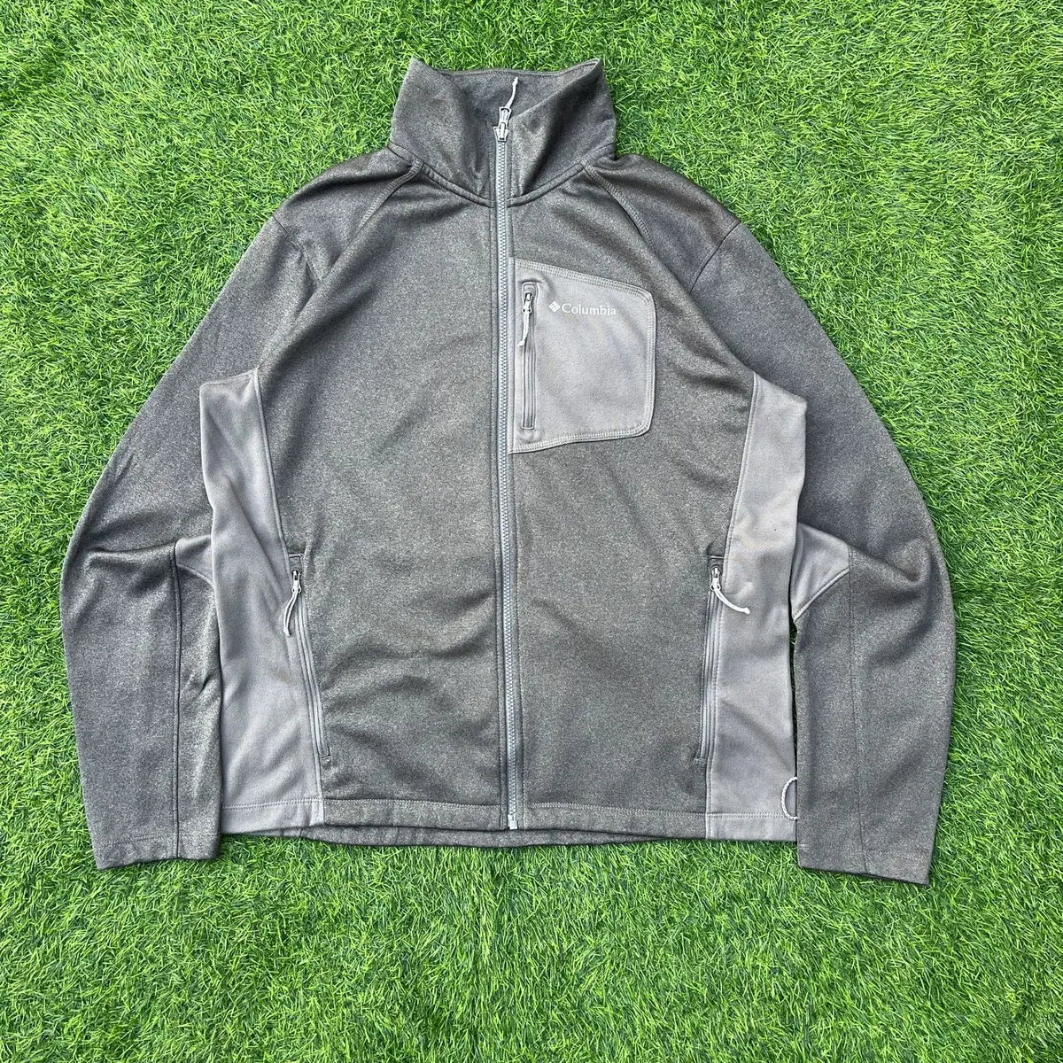 Columbia Full-Zip Fleece Jacket Charcoal Grey M