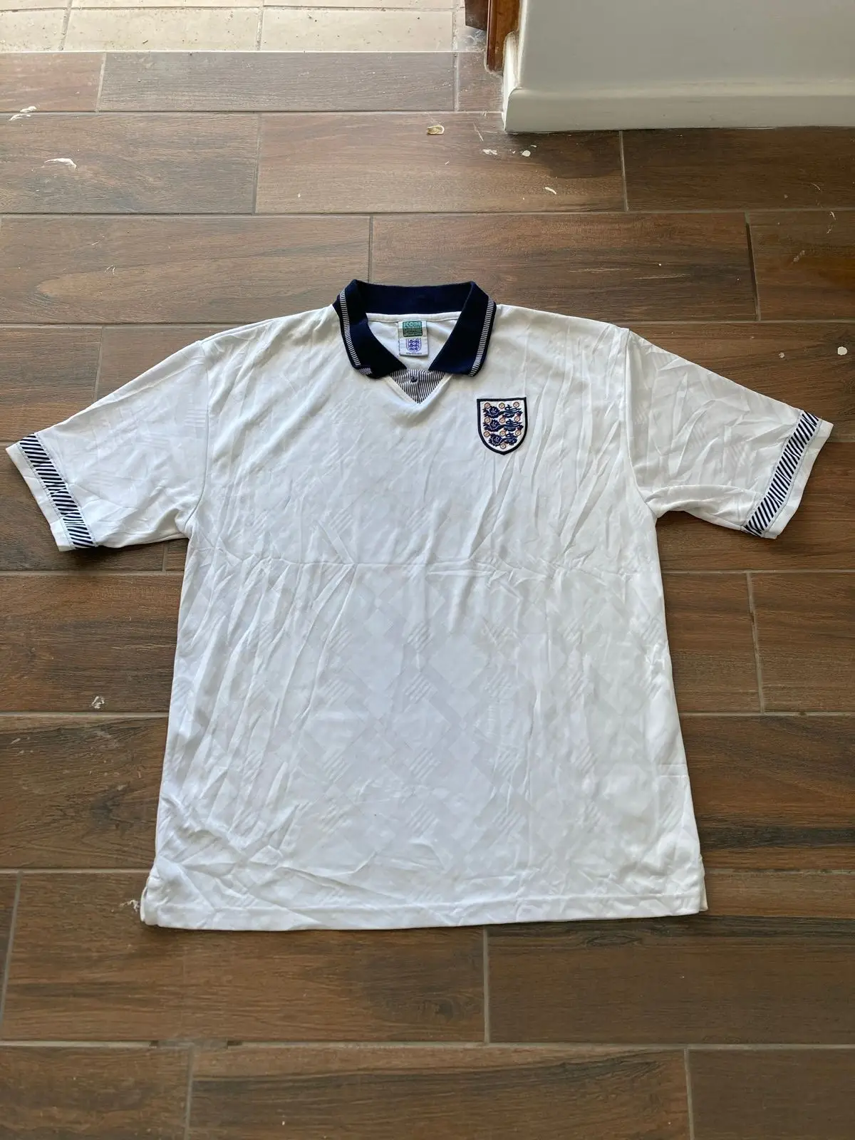 England 1990 Home Retro Football Shirt Score Draw