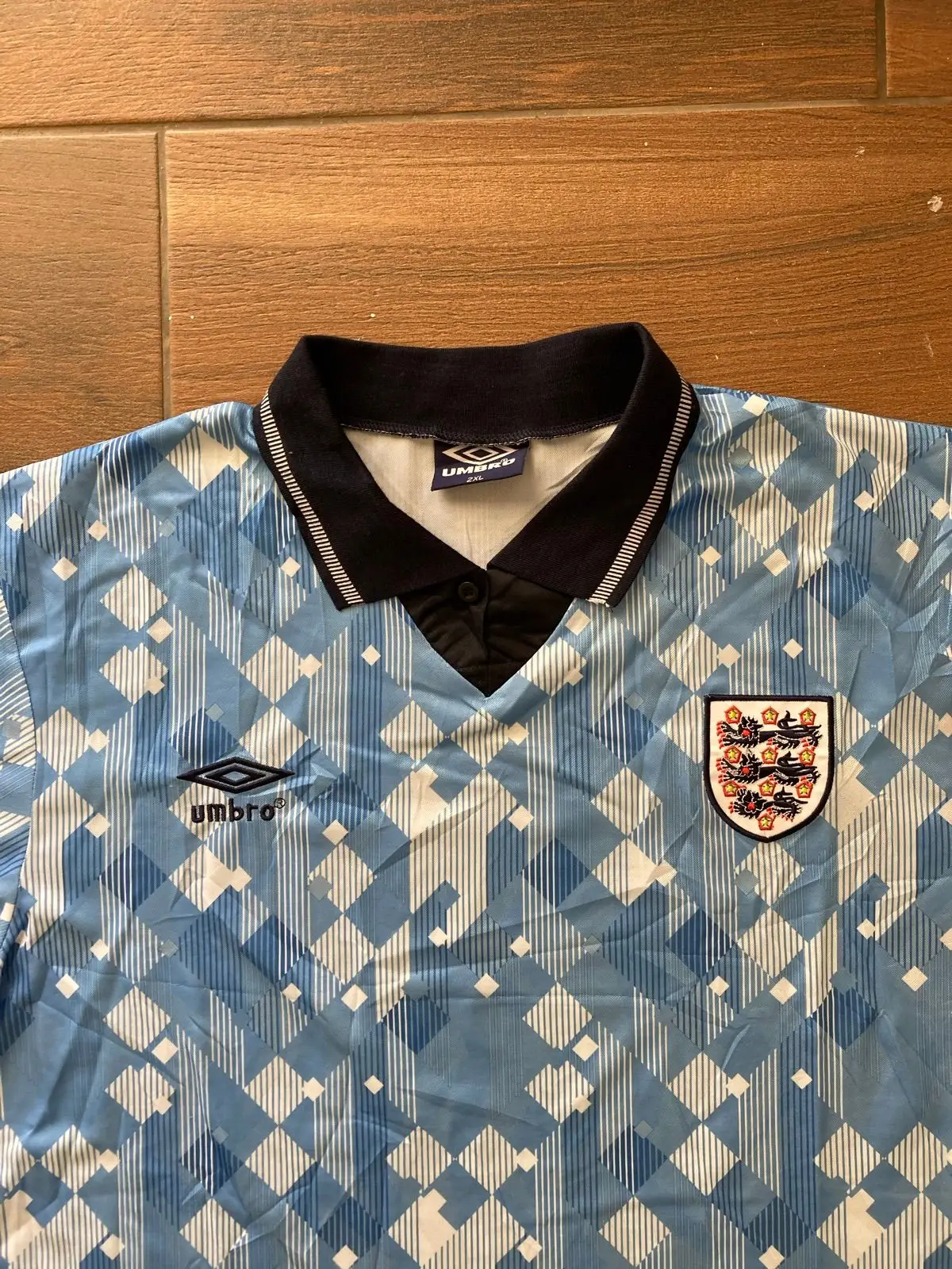 Umbro England 1990-92 Third Shirt Blue XL