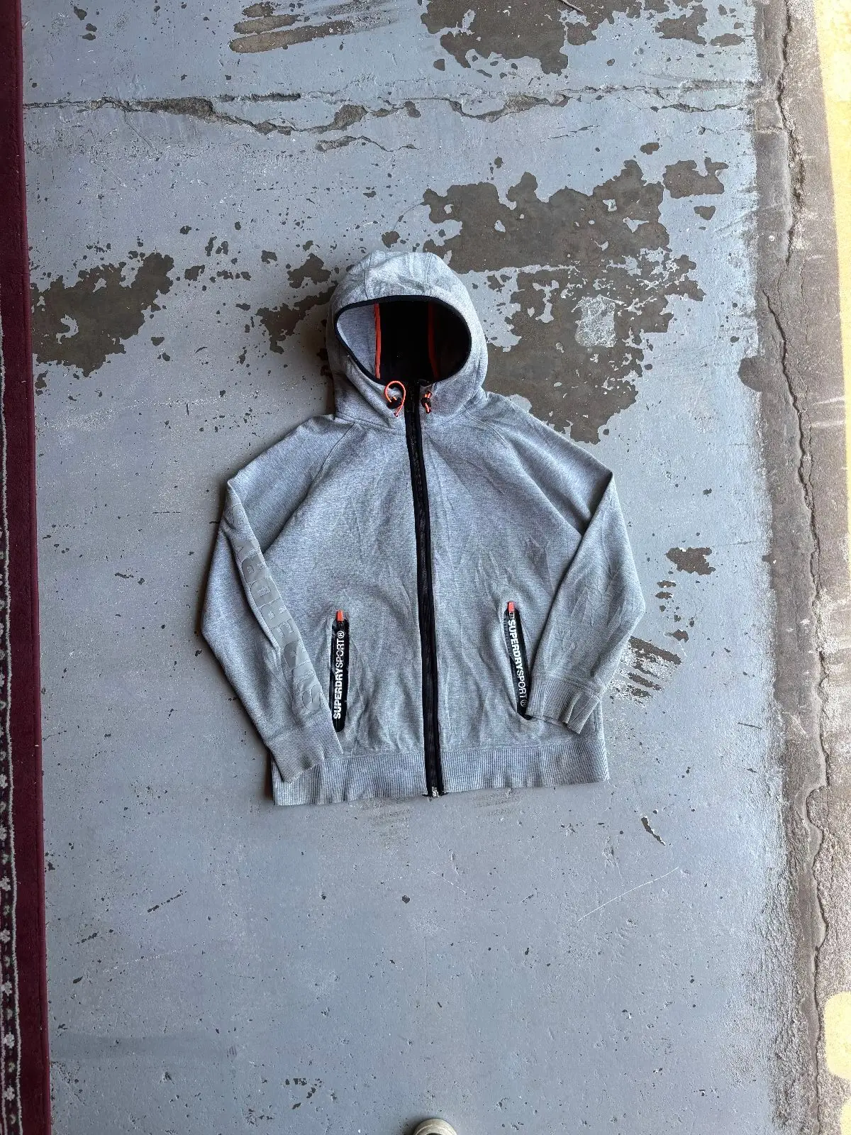 Superdry Sport Gym Tech Stretch Full-Zip Hoodie Grey 3XL