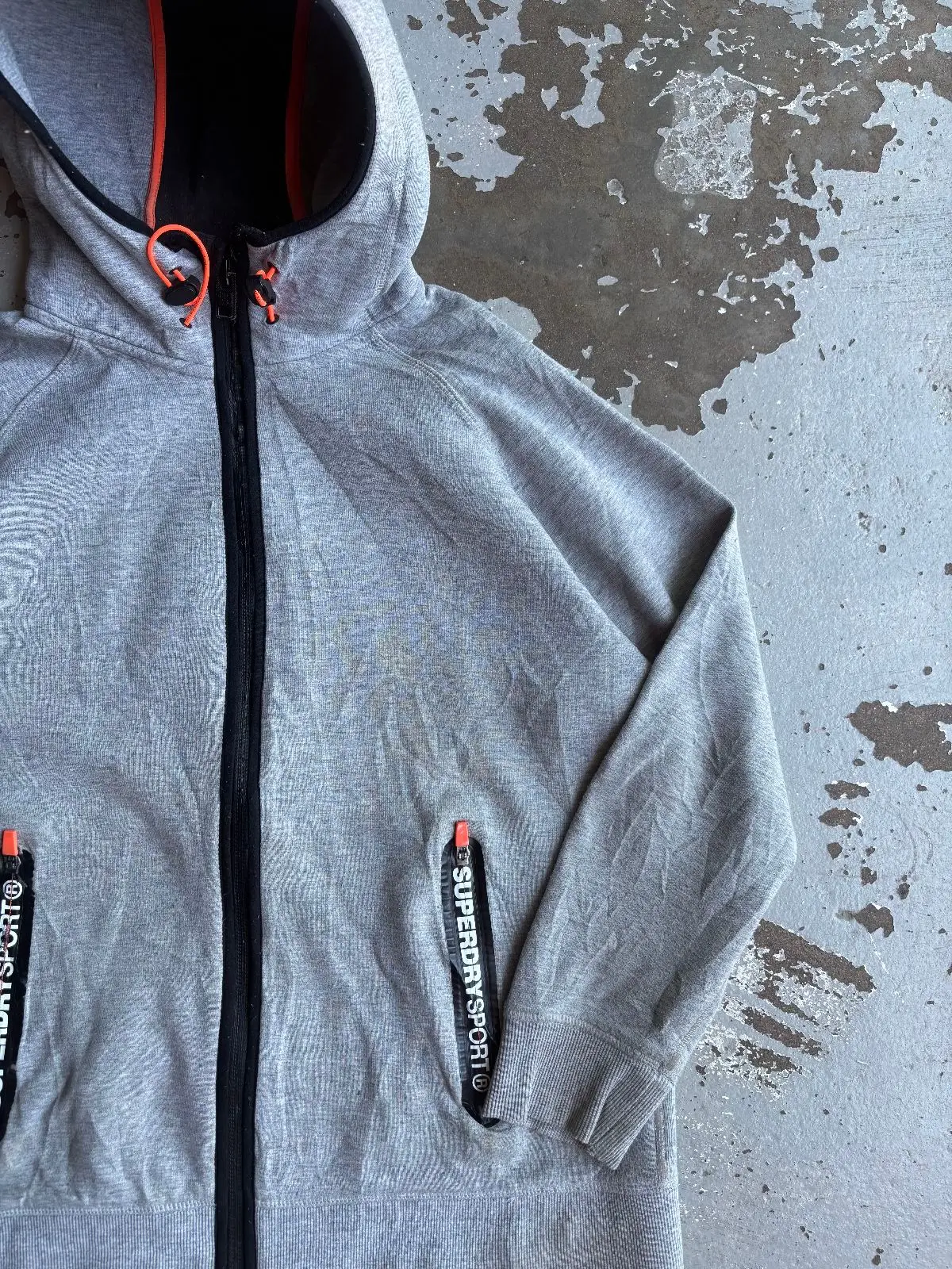 Superdry Sport Gym Tech Stretch Full-Zip Hoodie Grey 3XL