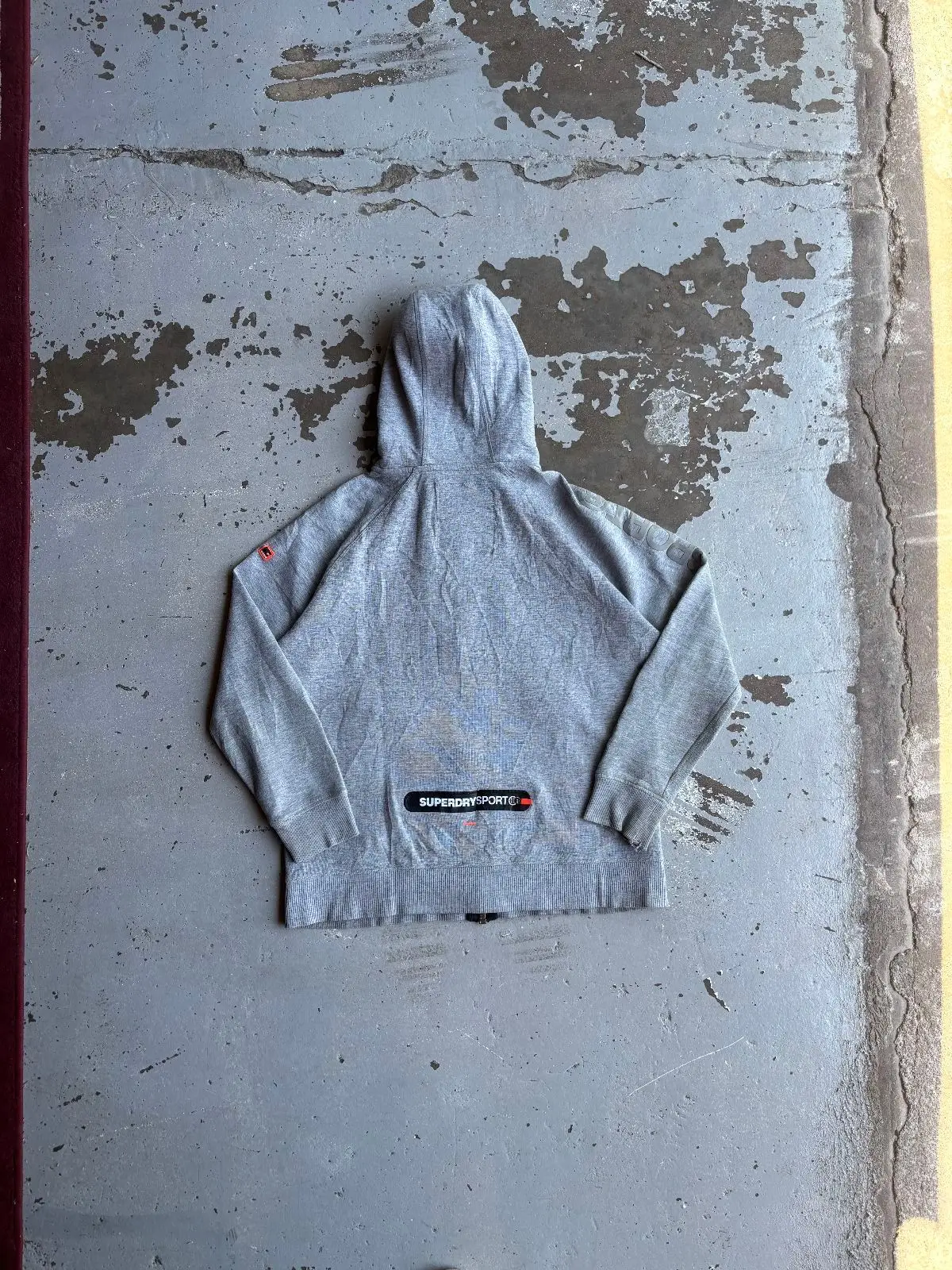 Superdry Sport Gym Tech Stretch Full-Zip Hoodie Grey 3XL
