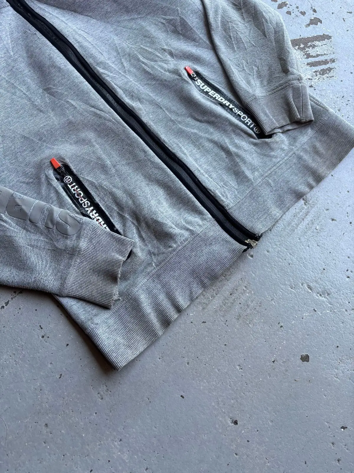 Superdry Sport Gym Tech Stretch Full-Zip Hoodie Grey 3XL