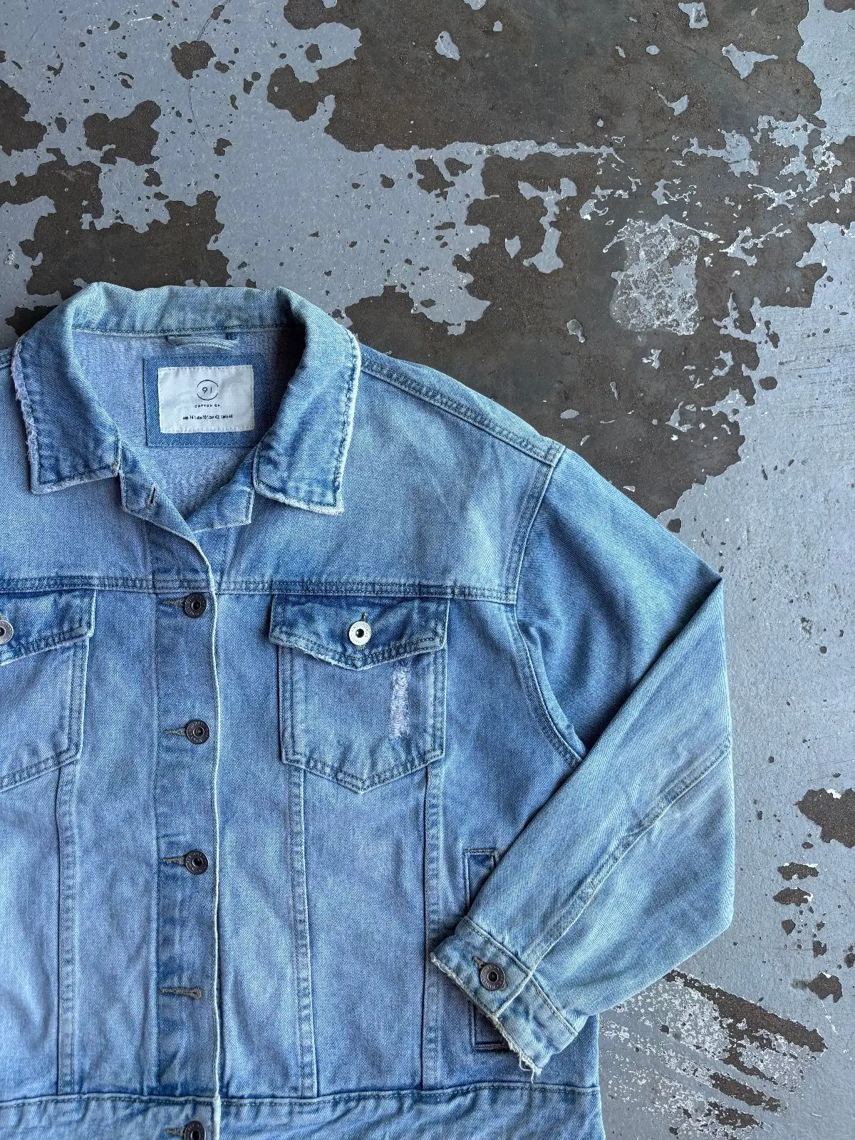 Cotton On Light-Wash Blue Denim Trucker Jacket