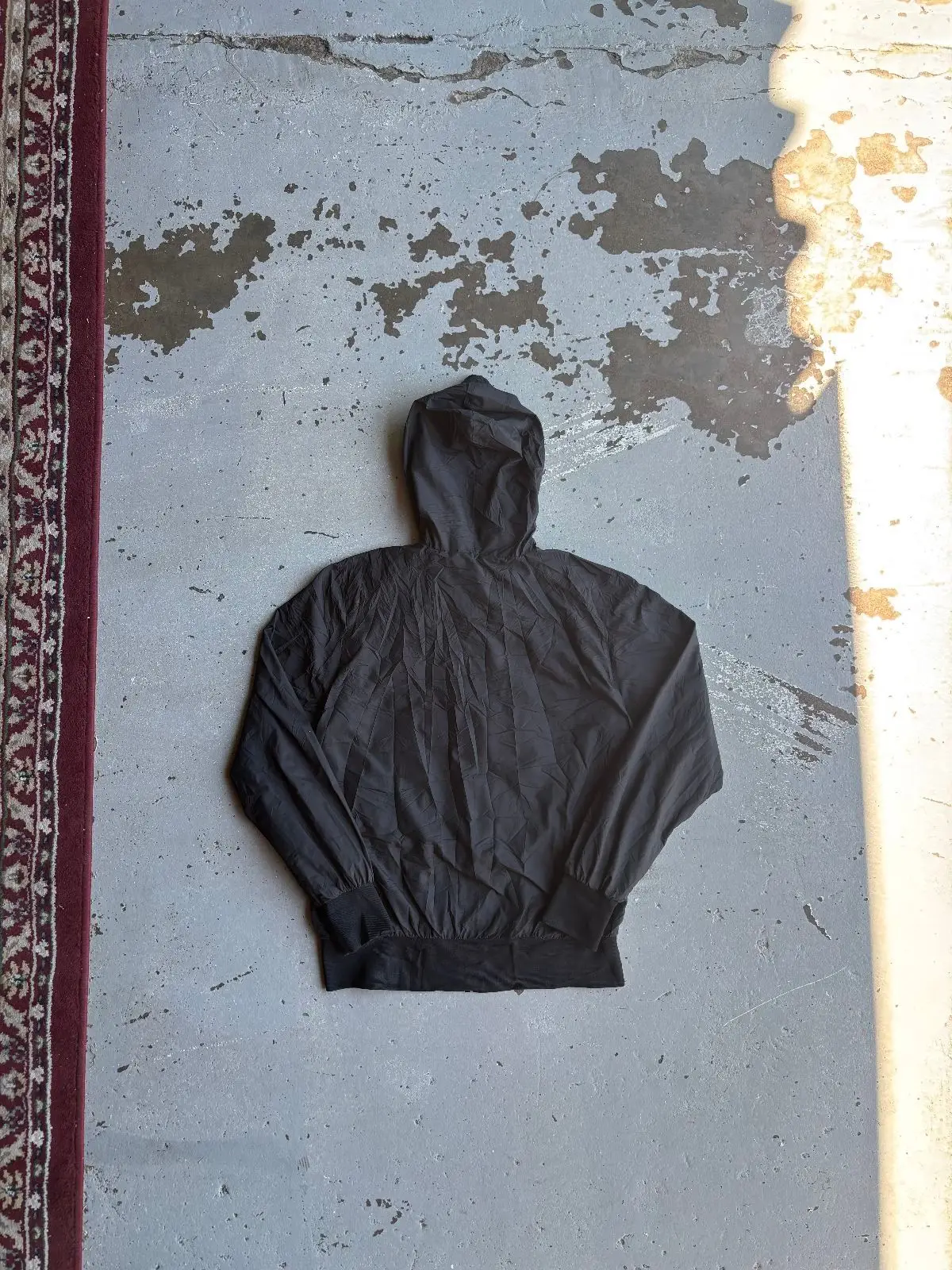 Nike Black Lightweight Hooded Windbreaker Jacket