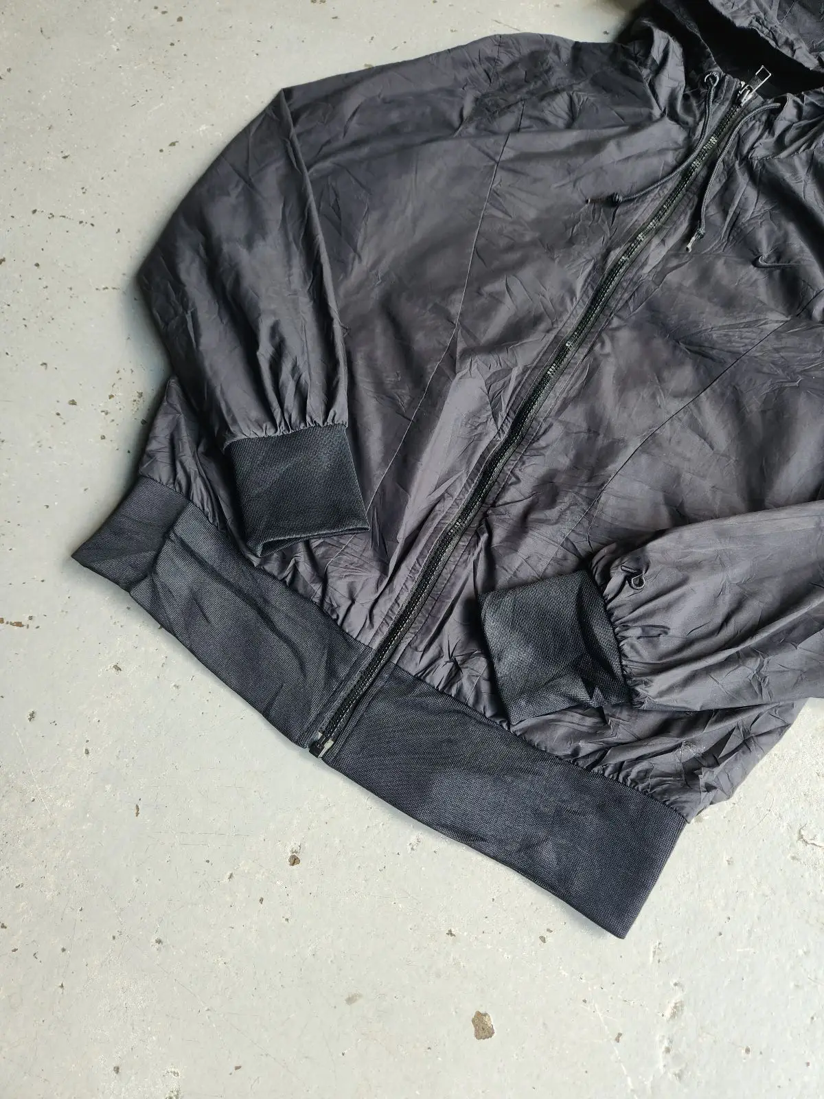Nike Black Lightweight Hooded Windbreaker Jacket