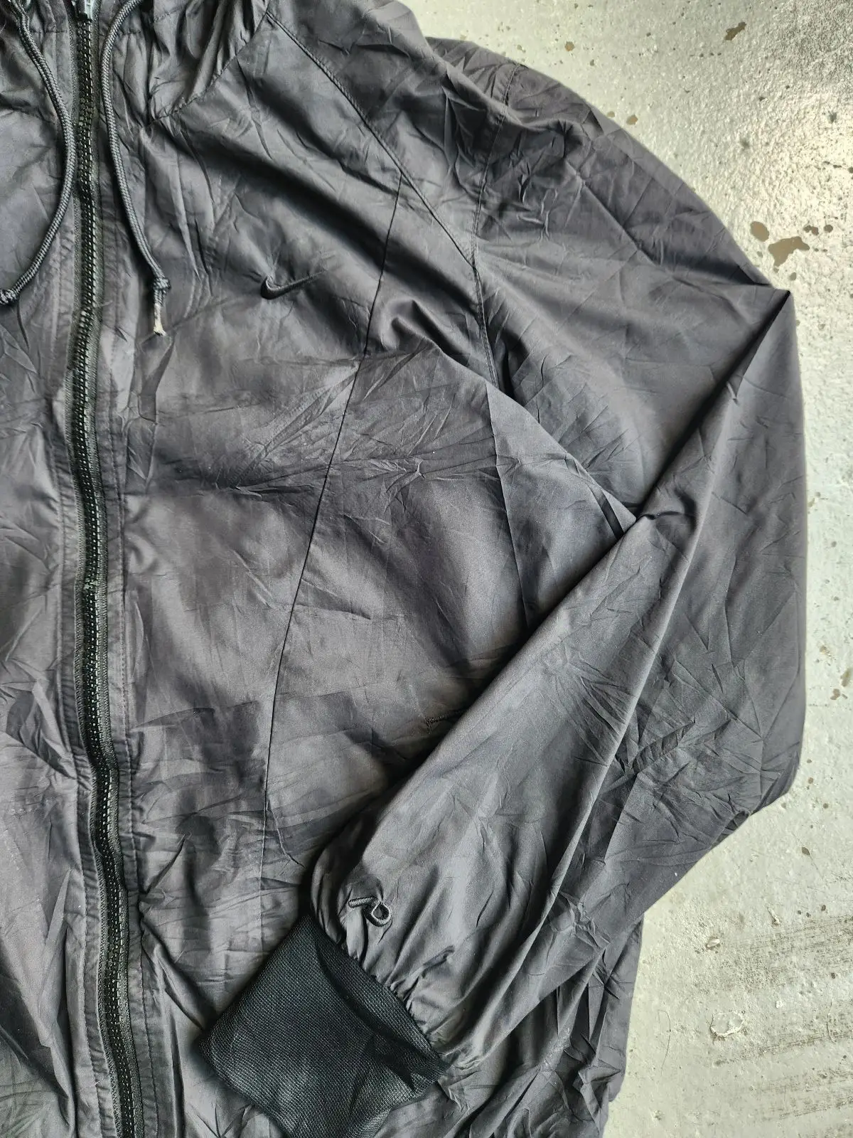 Nike Black Lightweight Hooded Windbreaker Jacket