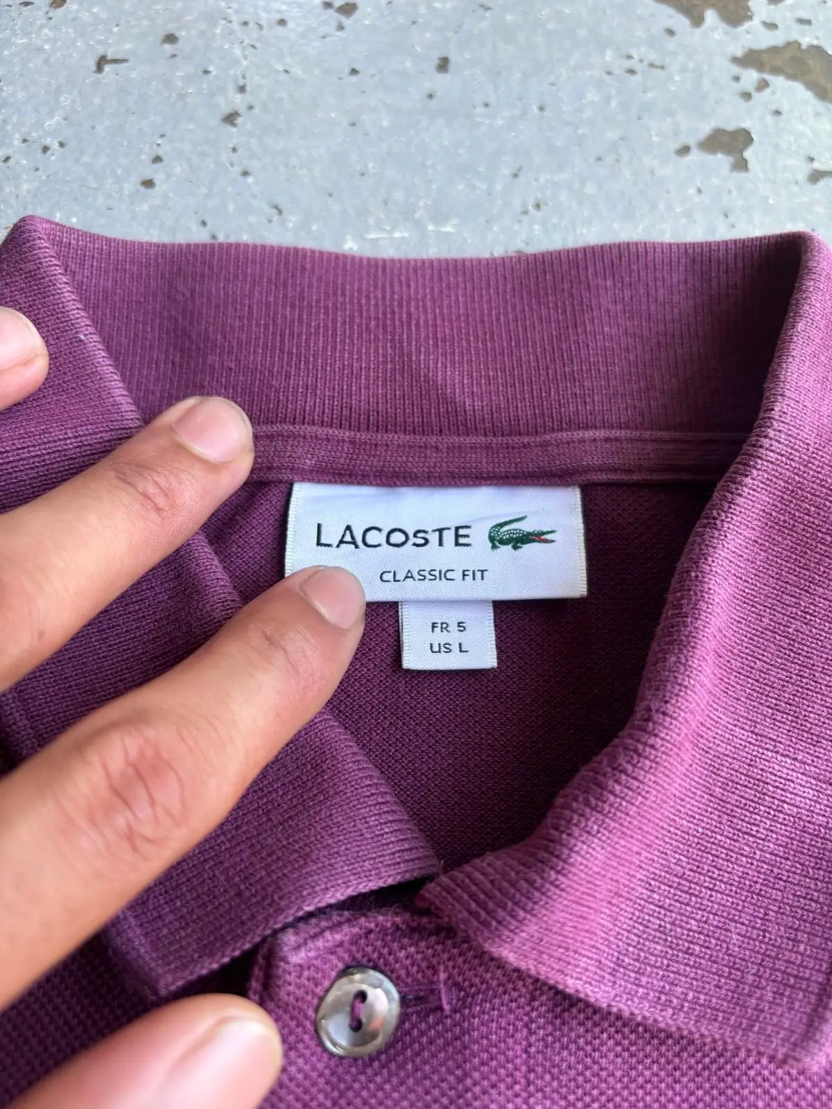 Lacoste Aubergine Classic Fit Polo Shirt