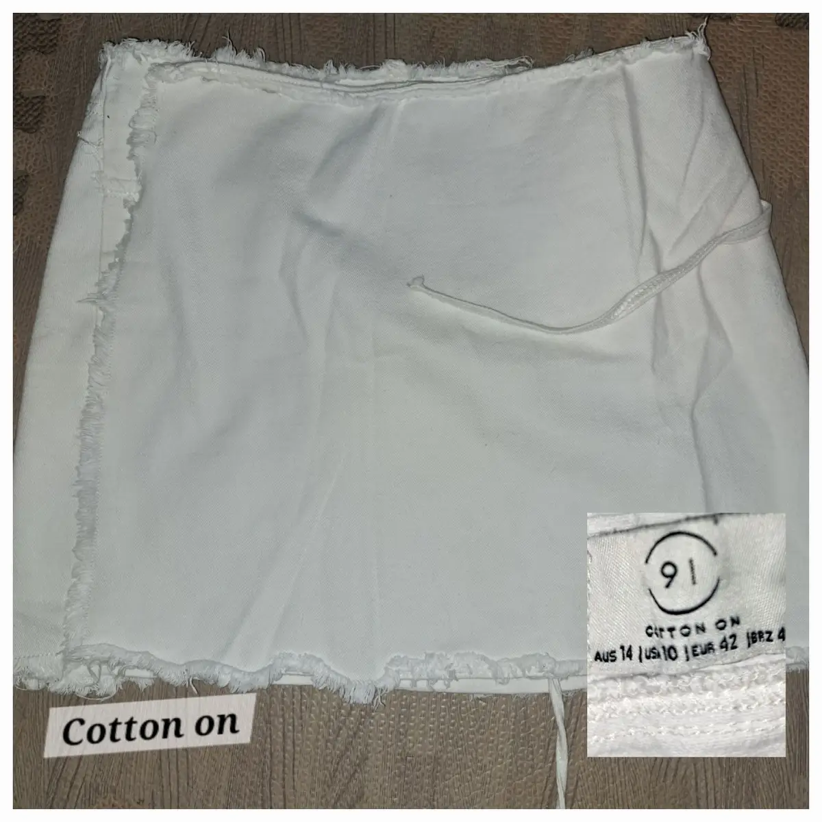 Cotton On White Denim Skirt
