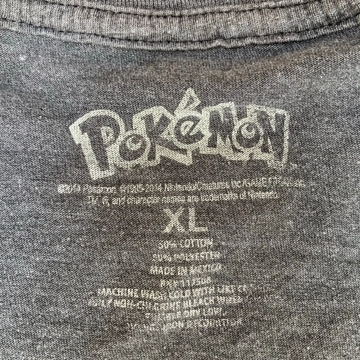 Pokémon Pikachu Graphic T-Shirt Charcoal Grey XL