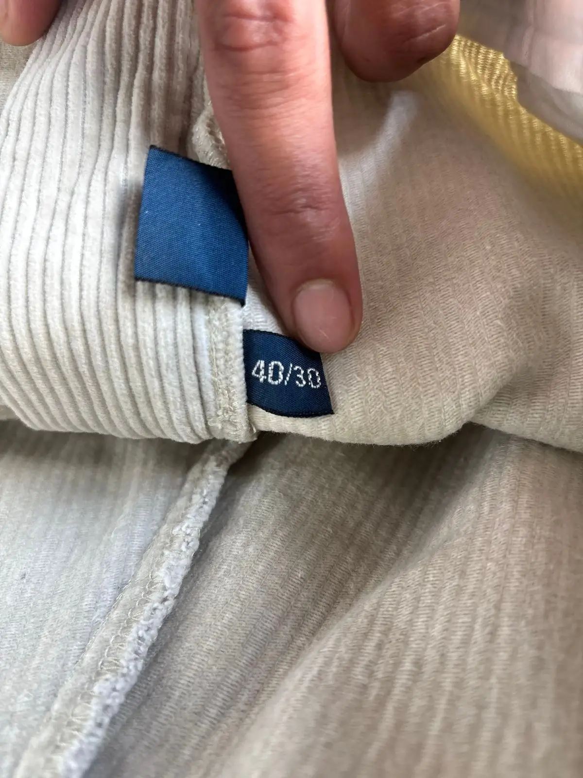 Vintage Beige Corduroy Pleated Ralph Lauren Trousers