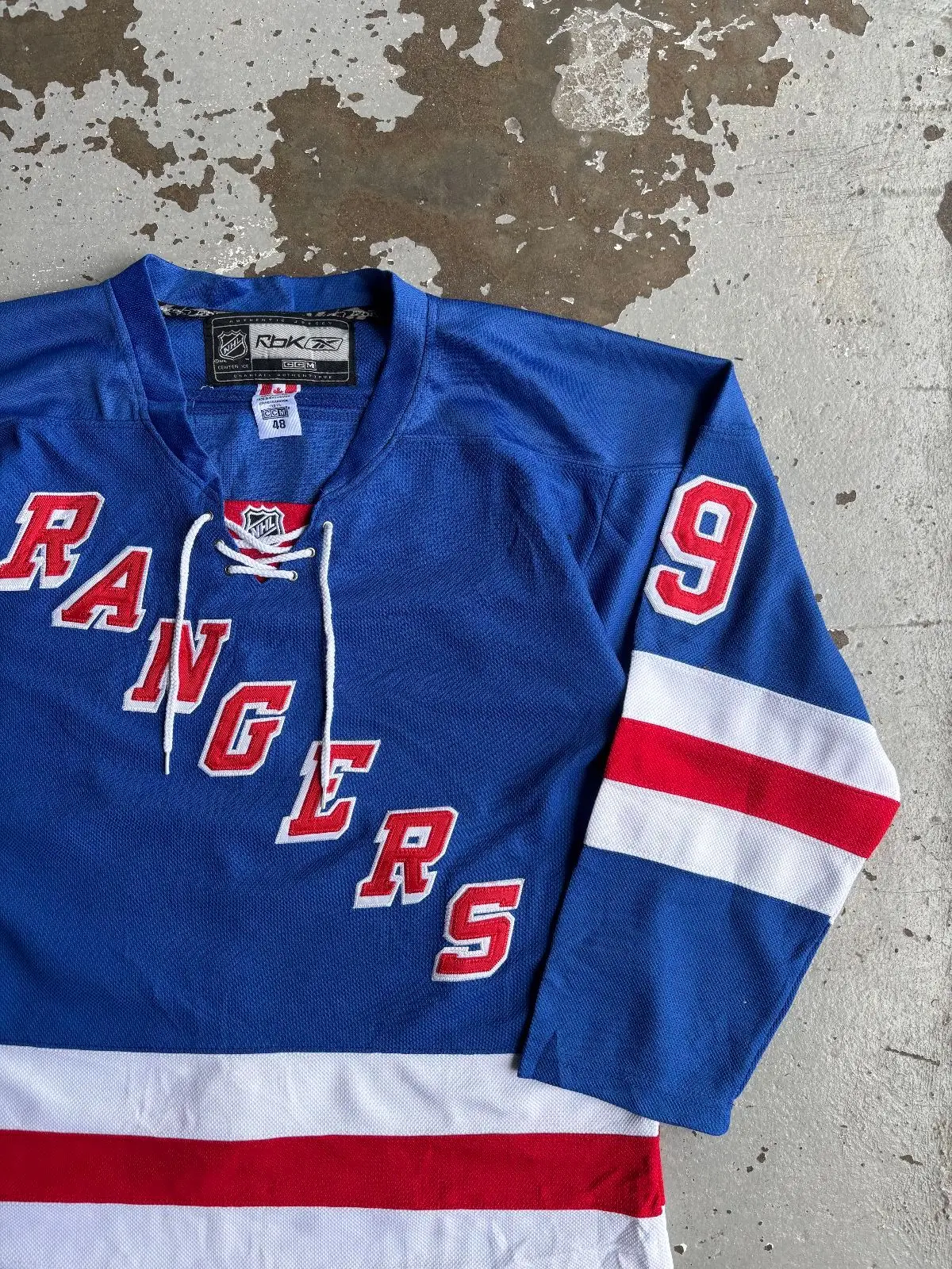 Vintage Reebok New York Rangers Gretzky 9 Hockey Jersey