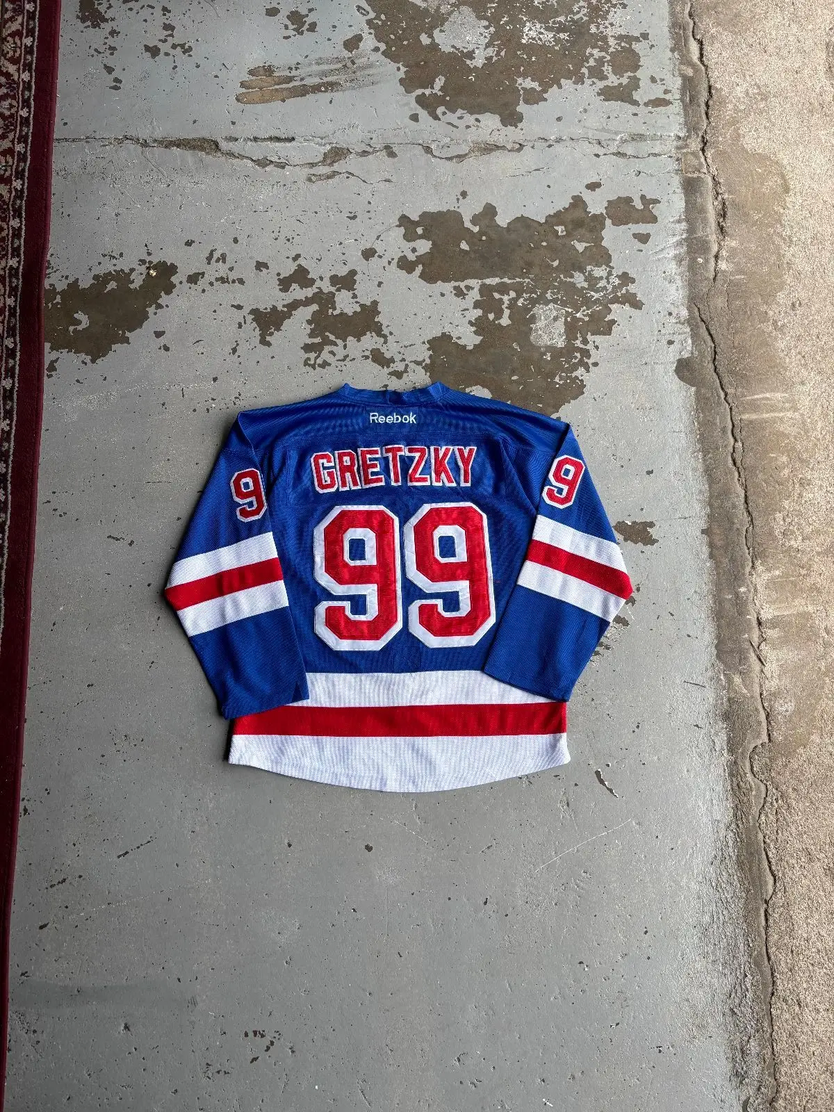 Vintage Reebok New York Rangers Gretzky 9 Hockey Jersey
