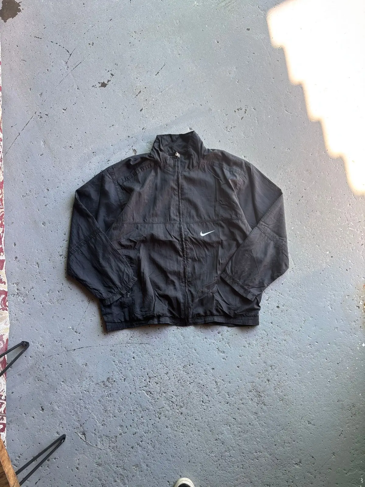 Nike Vintage Black Nike Nylon Windbreaker Jacket