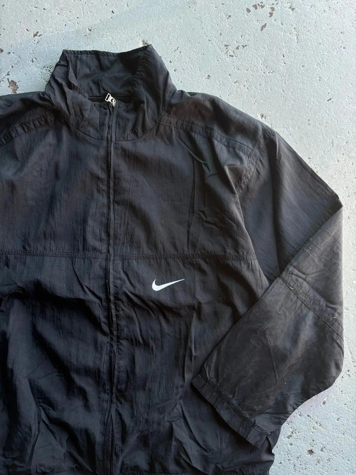 Vintage Black Nike Nylon Windbreaker Jacket