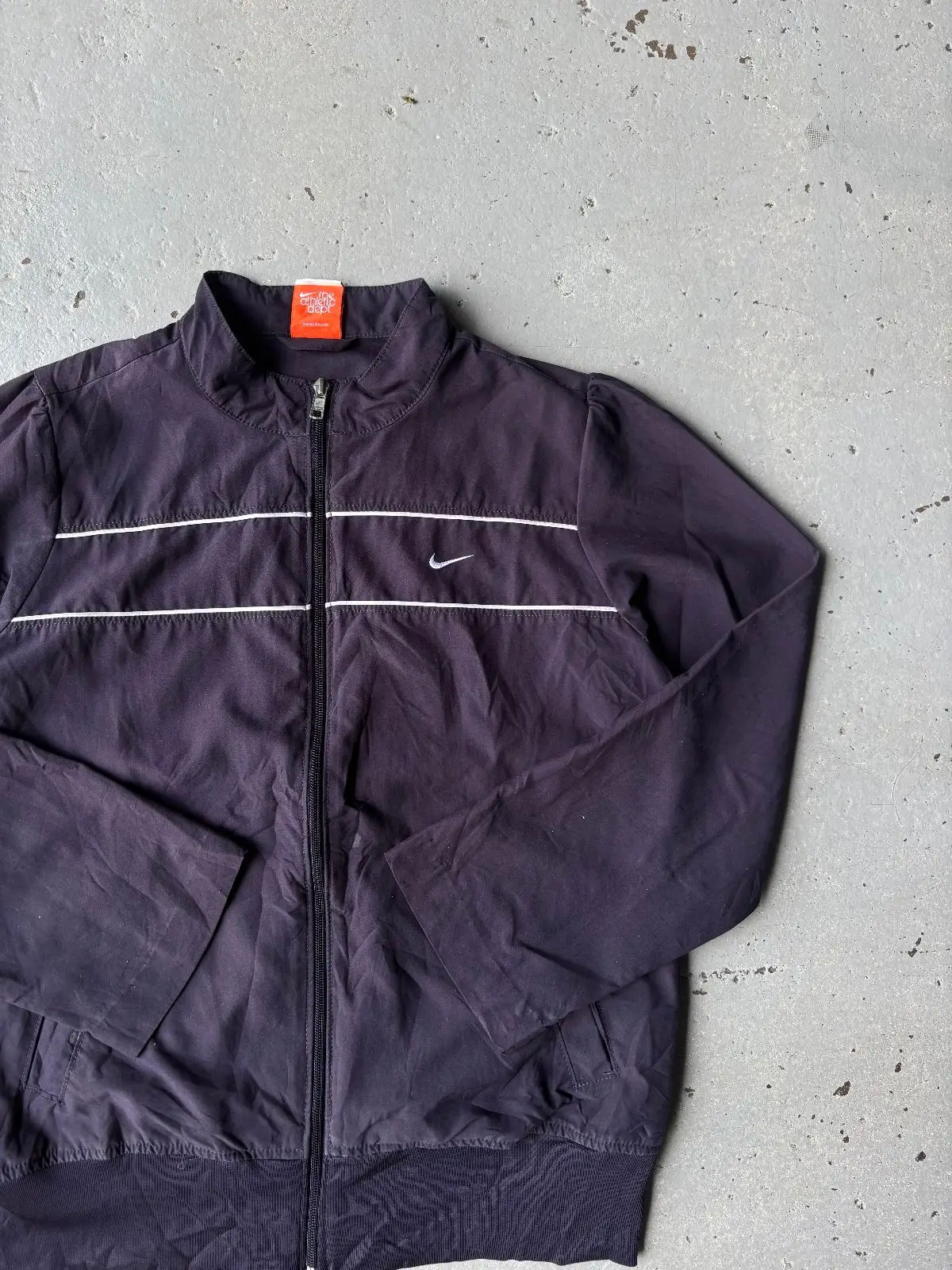 Vintage Black Nike Nylon Track Jacket