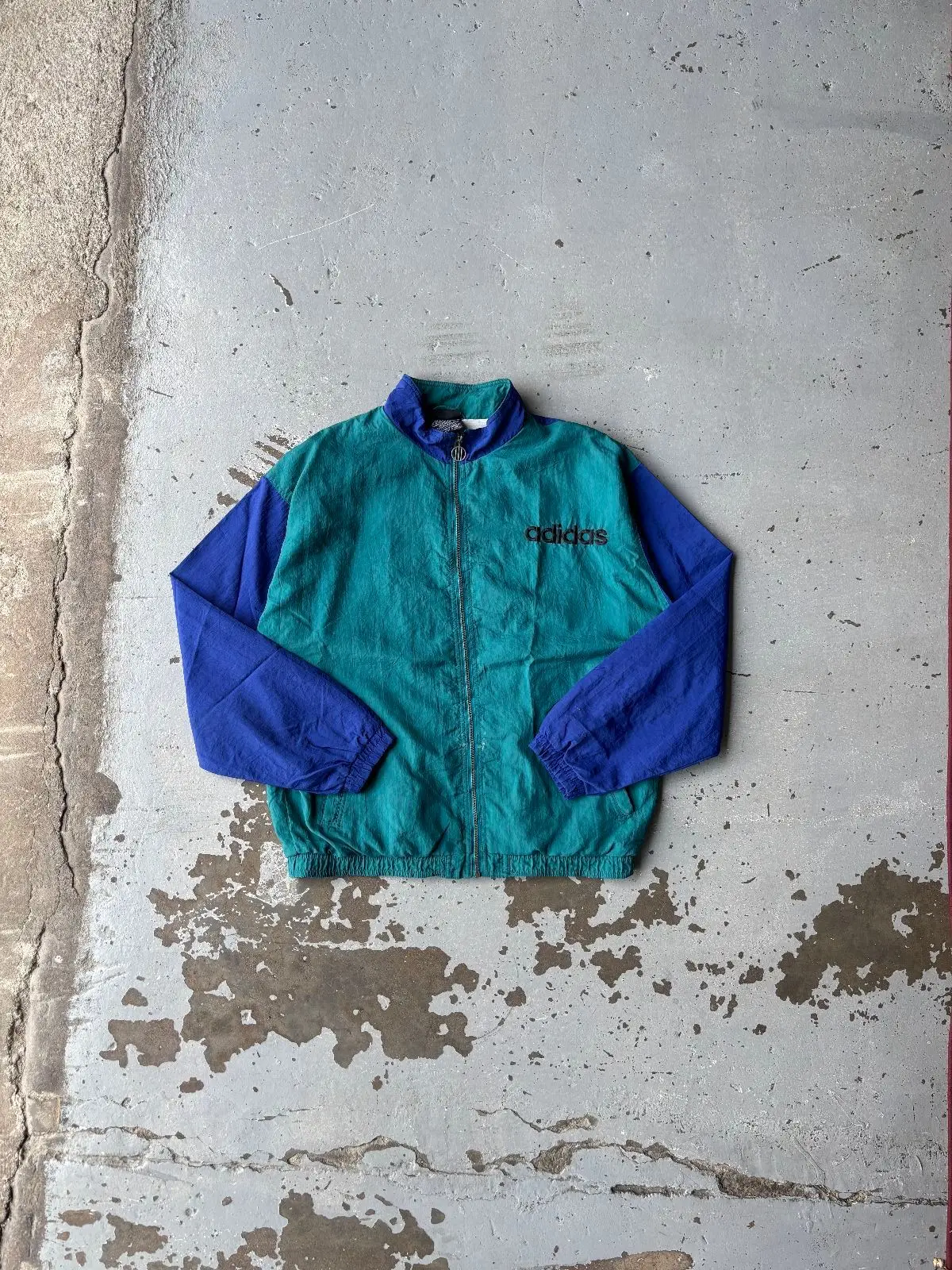 Adidas Vintage Adidas Colorblock Zip-Up Windbreaker Jacket