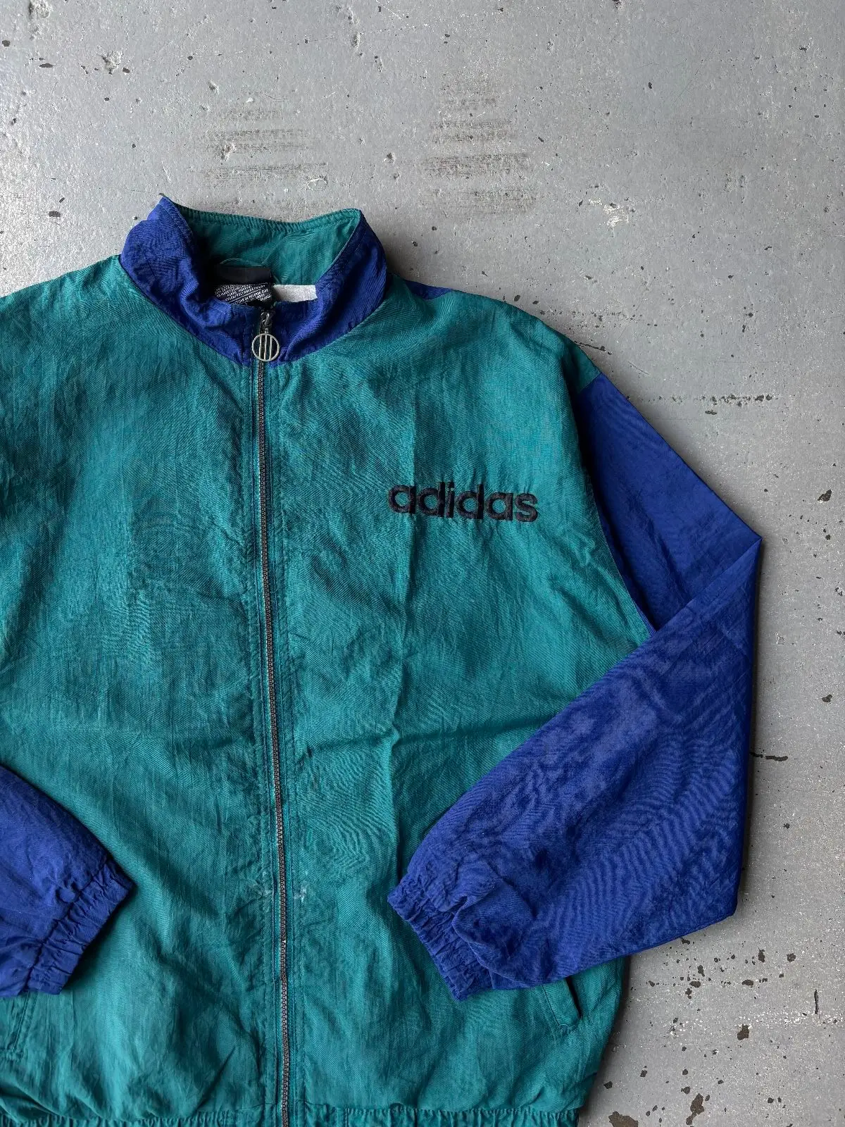 Vintage Adidas Colorblock Zip-Up Windbreaker Jacket