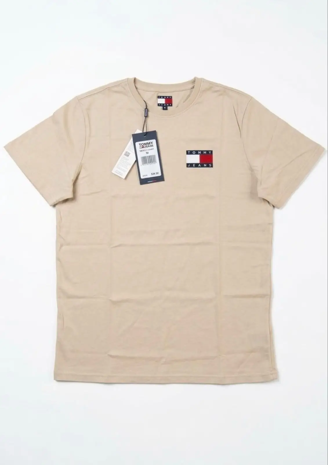 Tommy Hilfiger Beige T-Shirt with Chest Logo