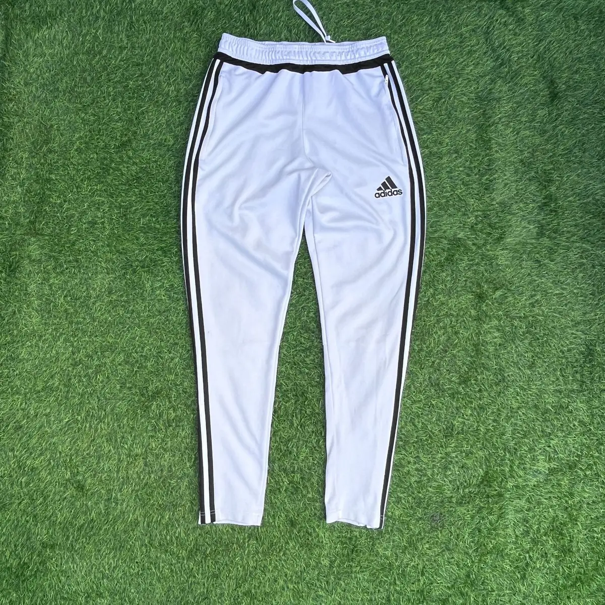 Adidas White Black 3-Stripes Track Pants