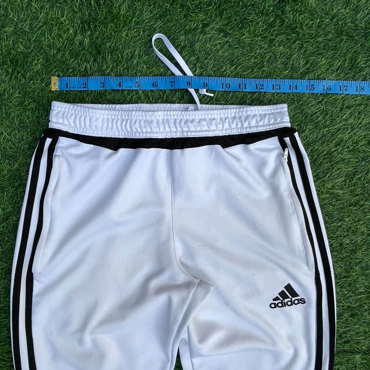 Adidas White Black 3-Stripes Track Pants