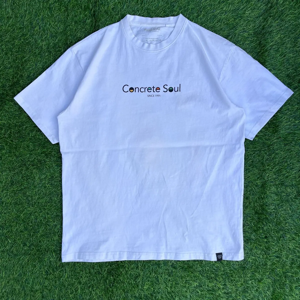Pull & Bear Concrete Soul White T-Shirt M