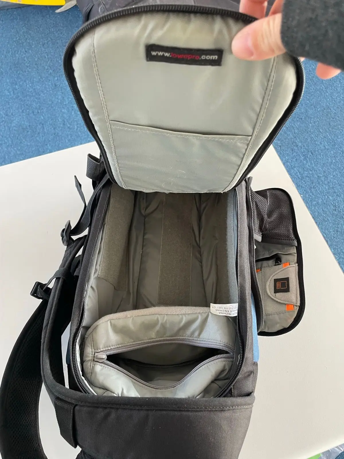 Lowepro Blue and Black Camera Bag