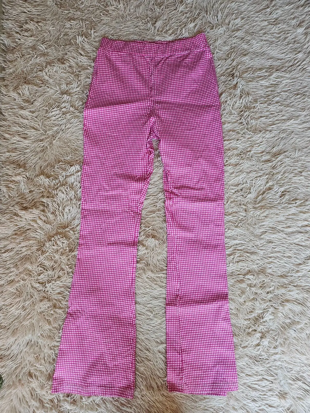 Mr Price Pink Gingham Flared Pants Medium