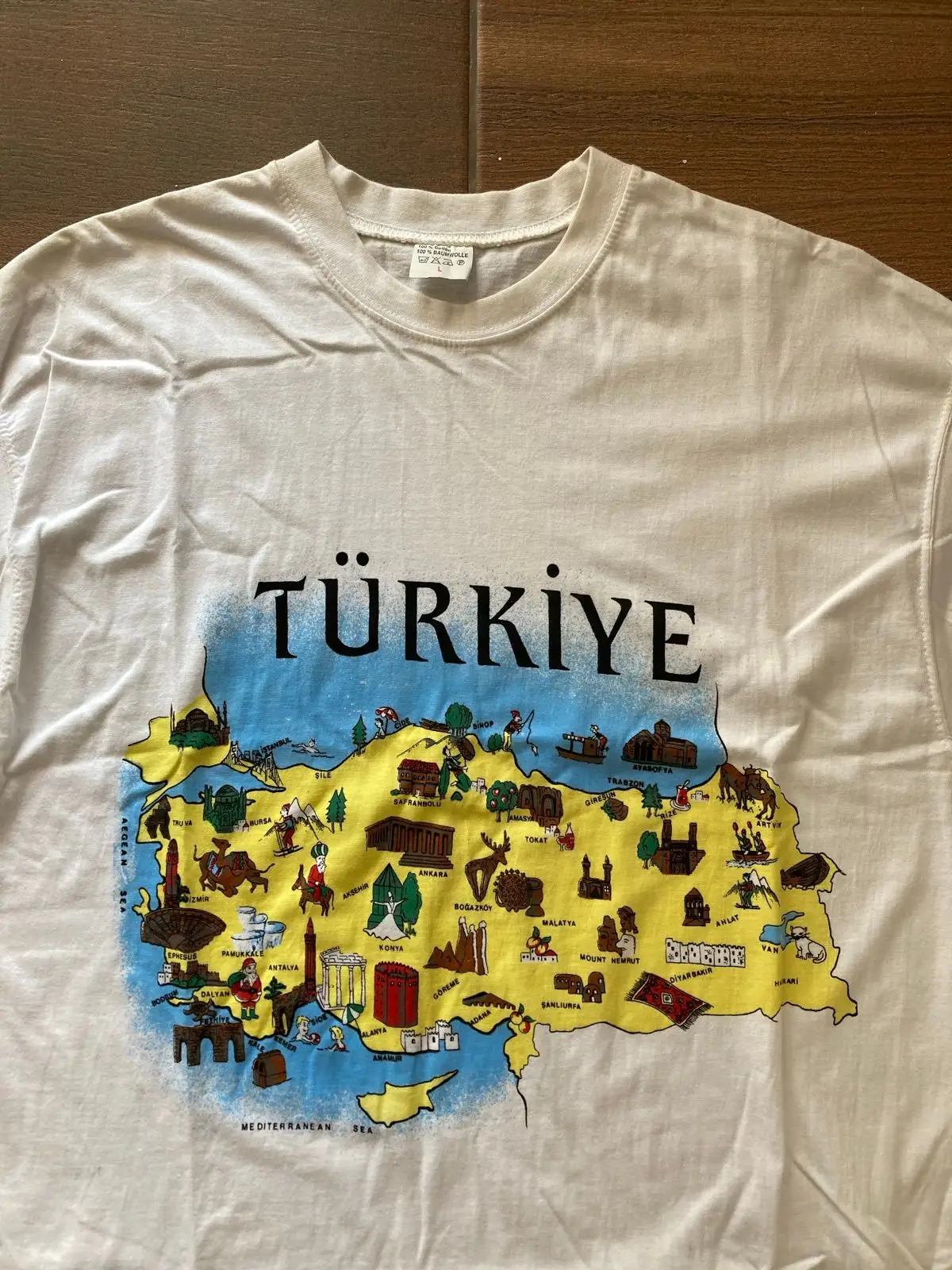Turkiye Map Souvenir Graphic T-Shirt