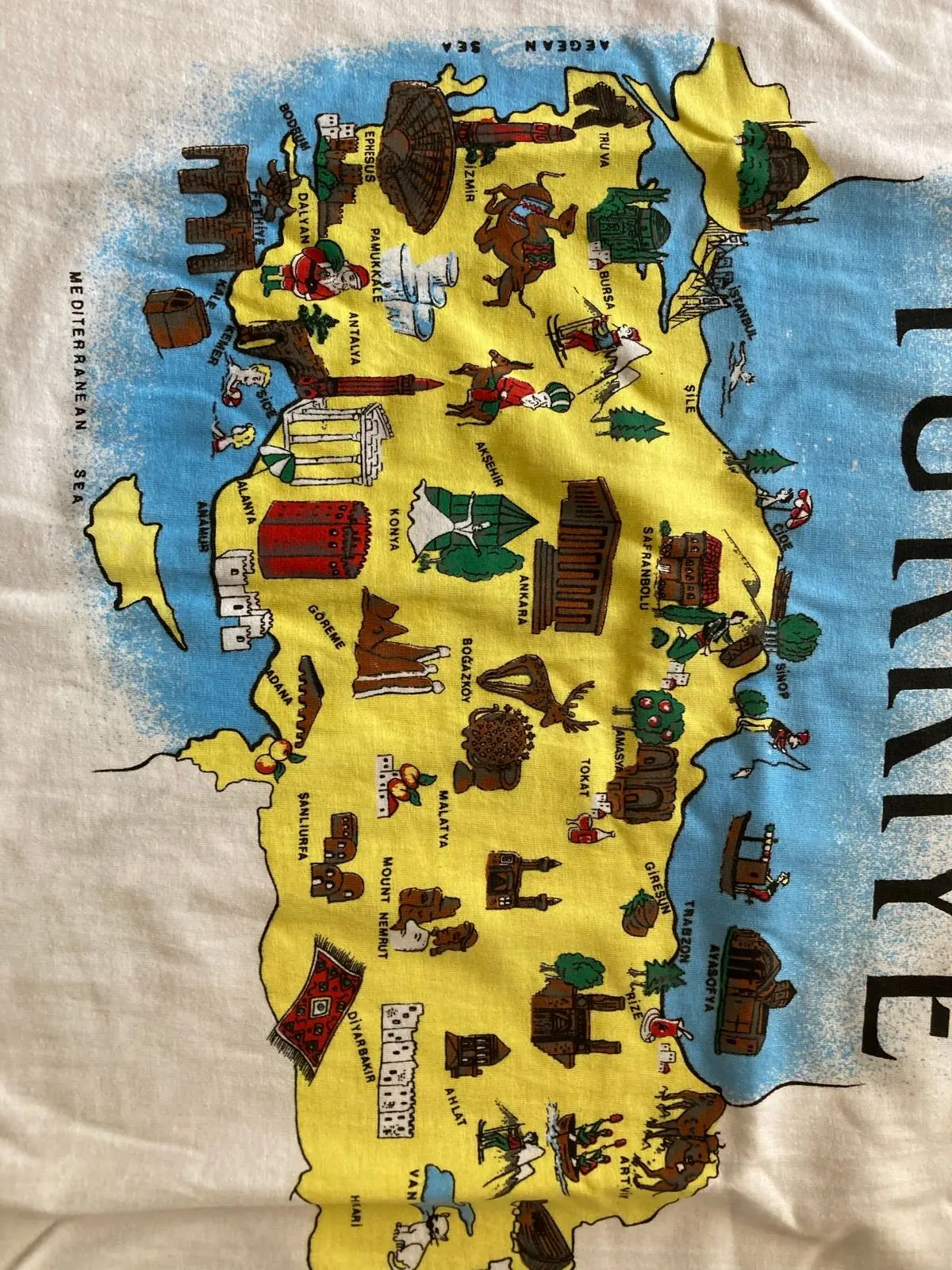 Turkiye Map Souvenir Graphic T-Shirt