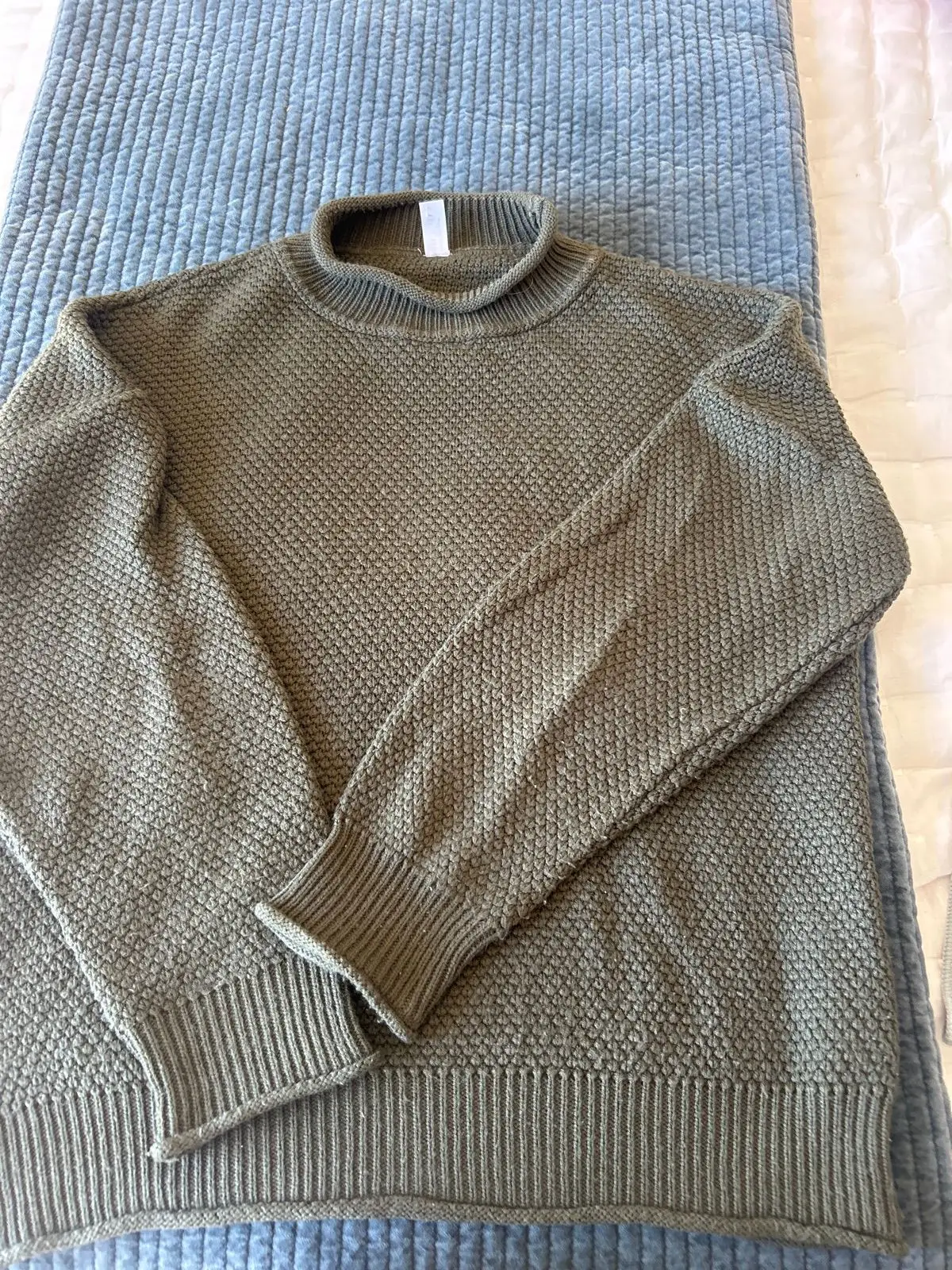 Foschini Olive Green Mock Neck Knit Sweater