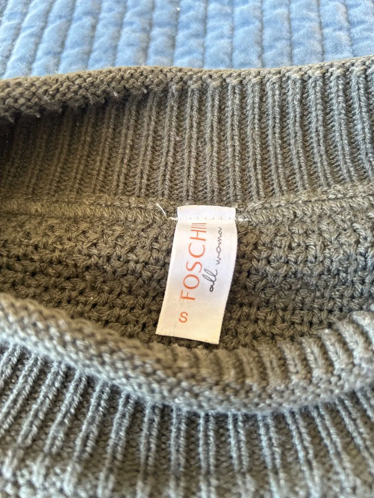 Foschini Olive Green Mock Neck Knit Sweater