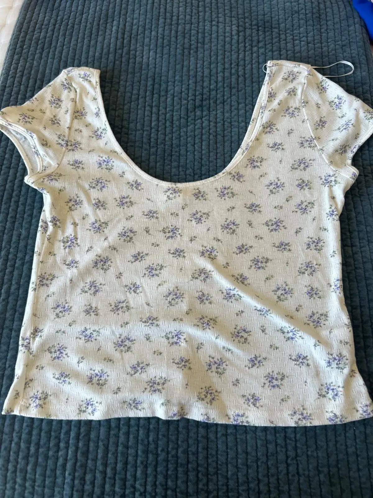 H&M Floral Print Short Sleeve Top
