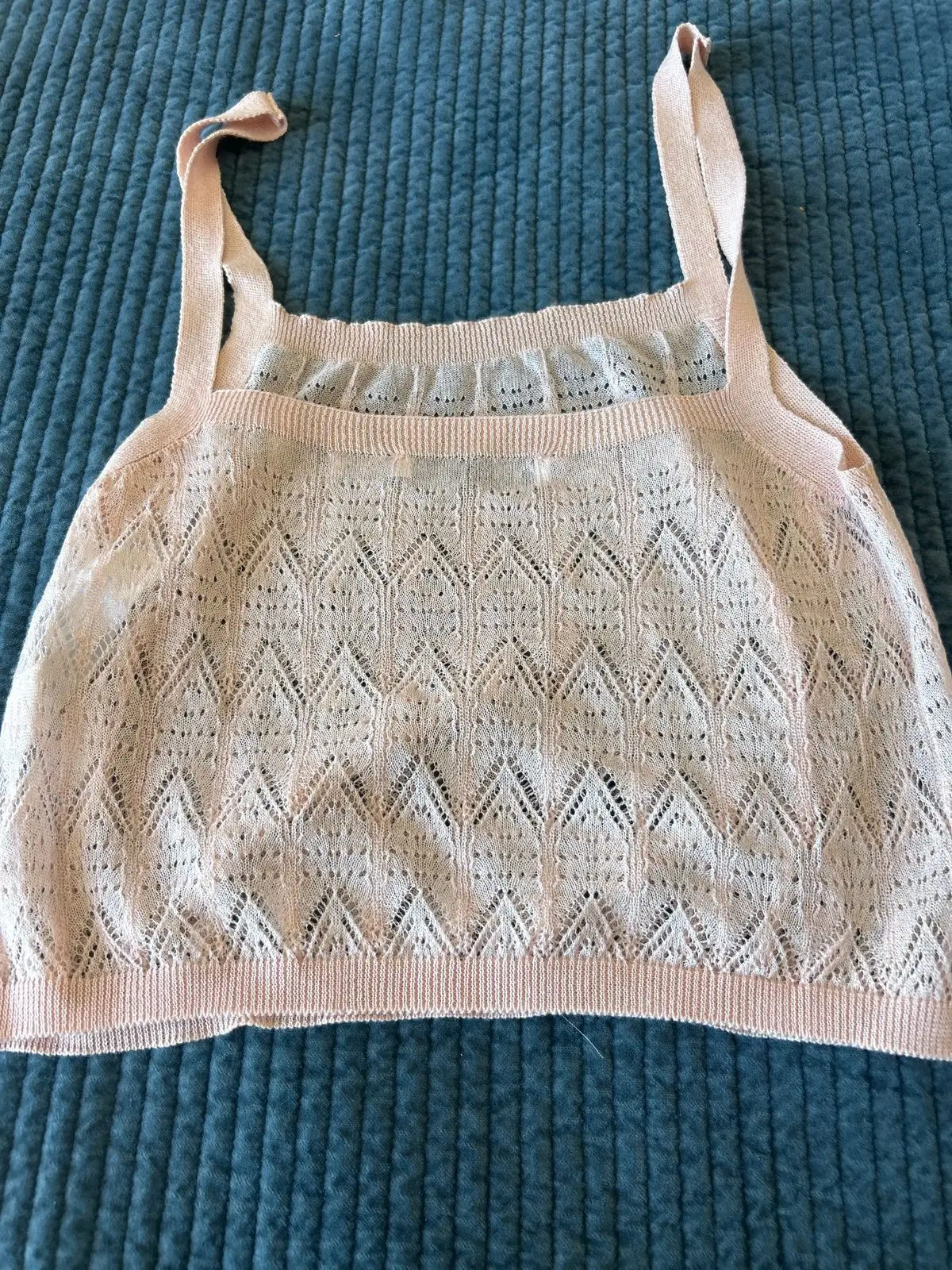 Zara Pink Knit Sleeveless Top