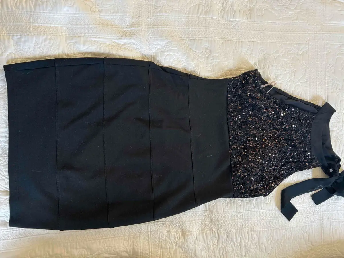 Truworths Black Dress with Sequin Bodice
